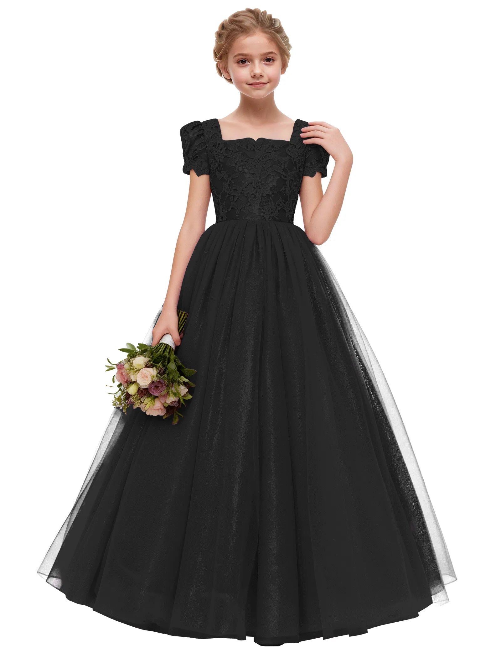 Elegant Lace Flower Girl Dress