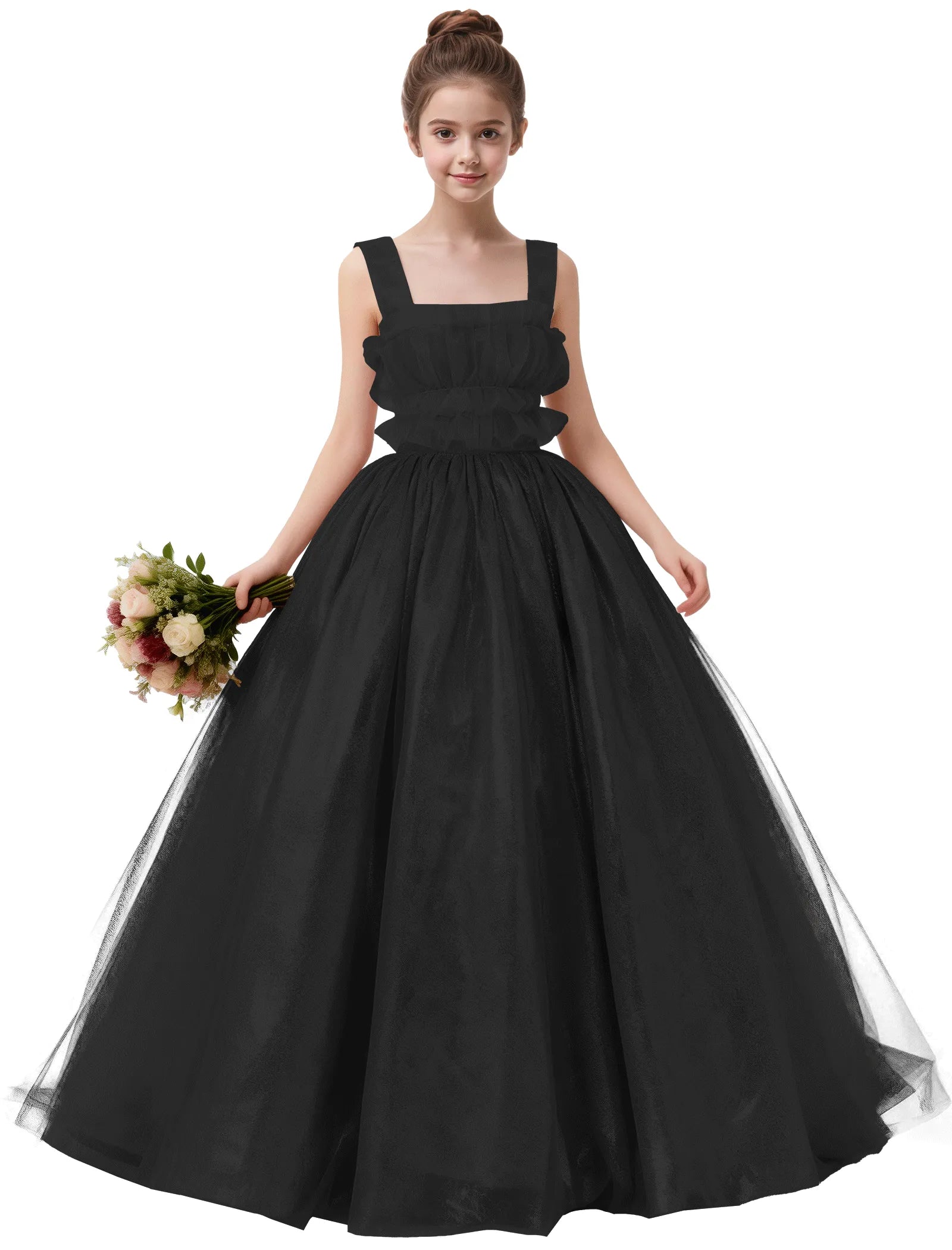 Vestido de princesa sin mangas de encaje