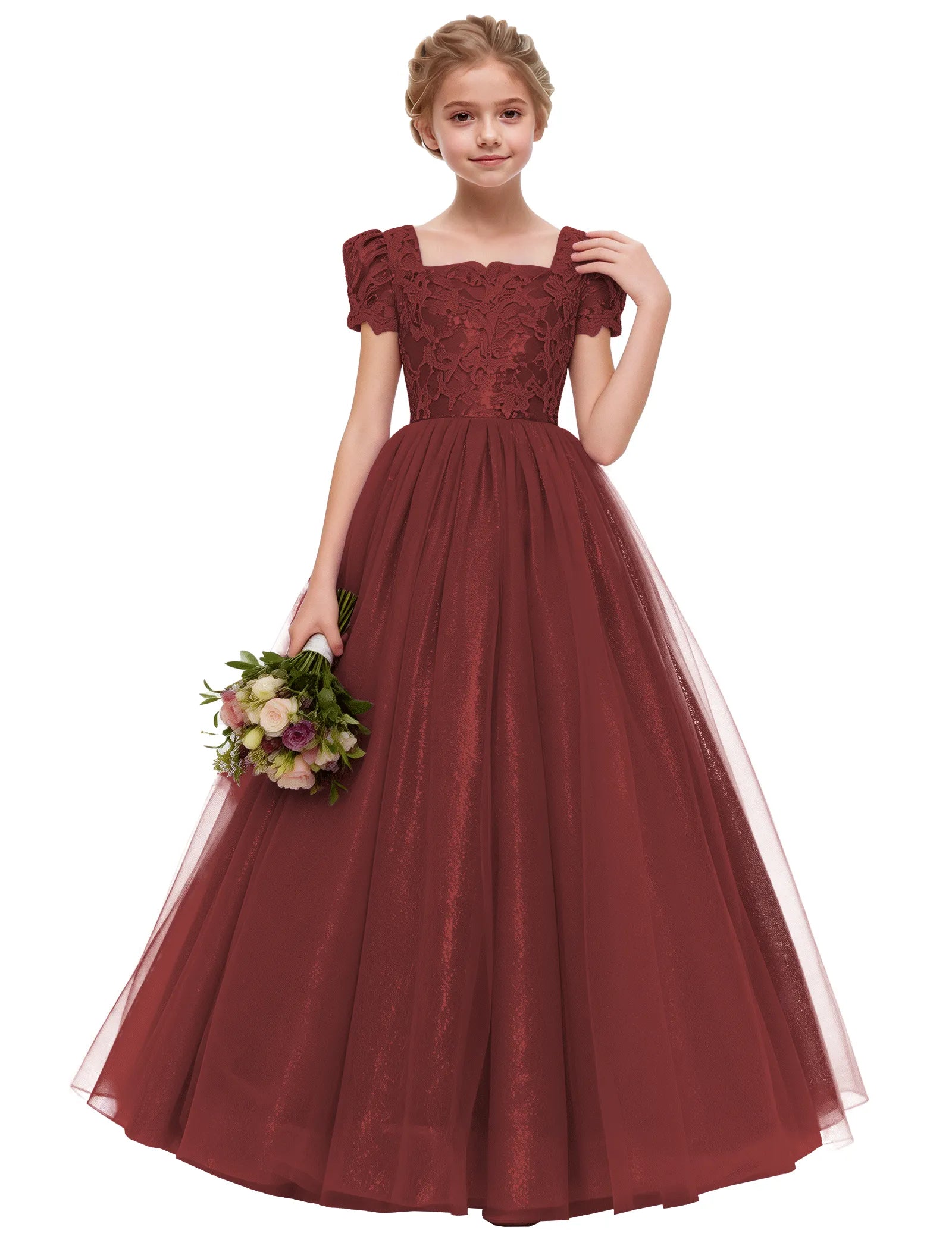 Elegant Lace Flower Girl Dress