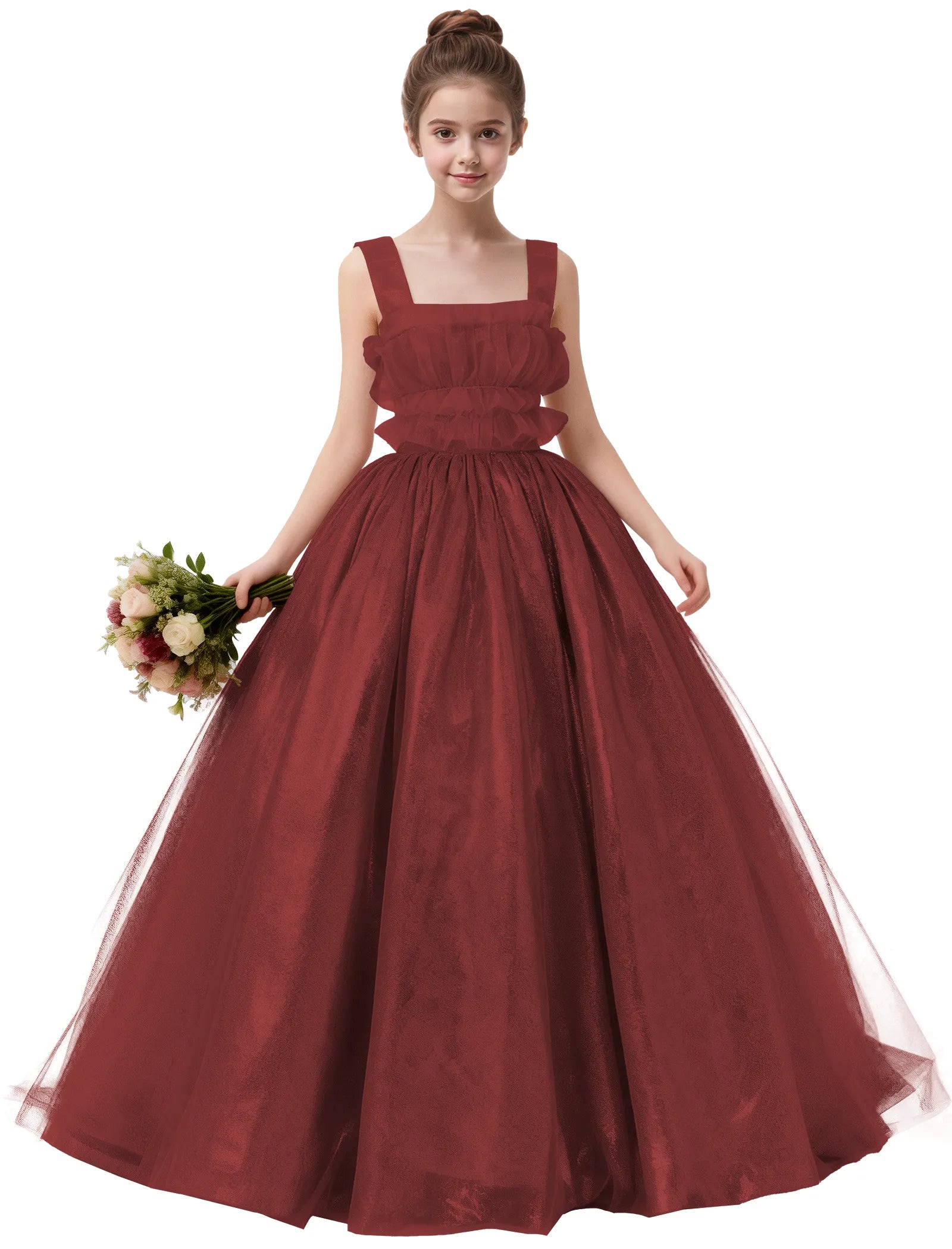 Vestido de princesa sin mangas de encaje