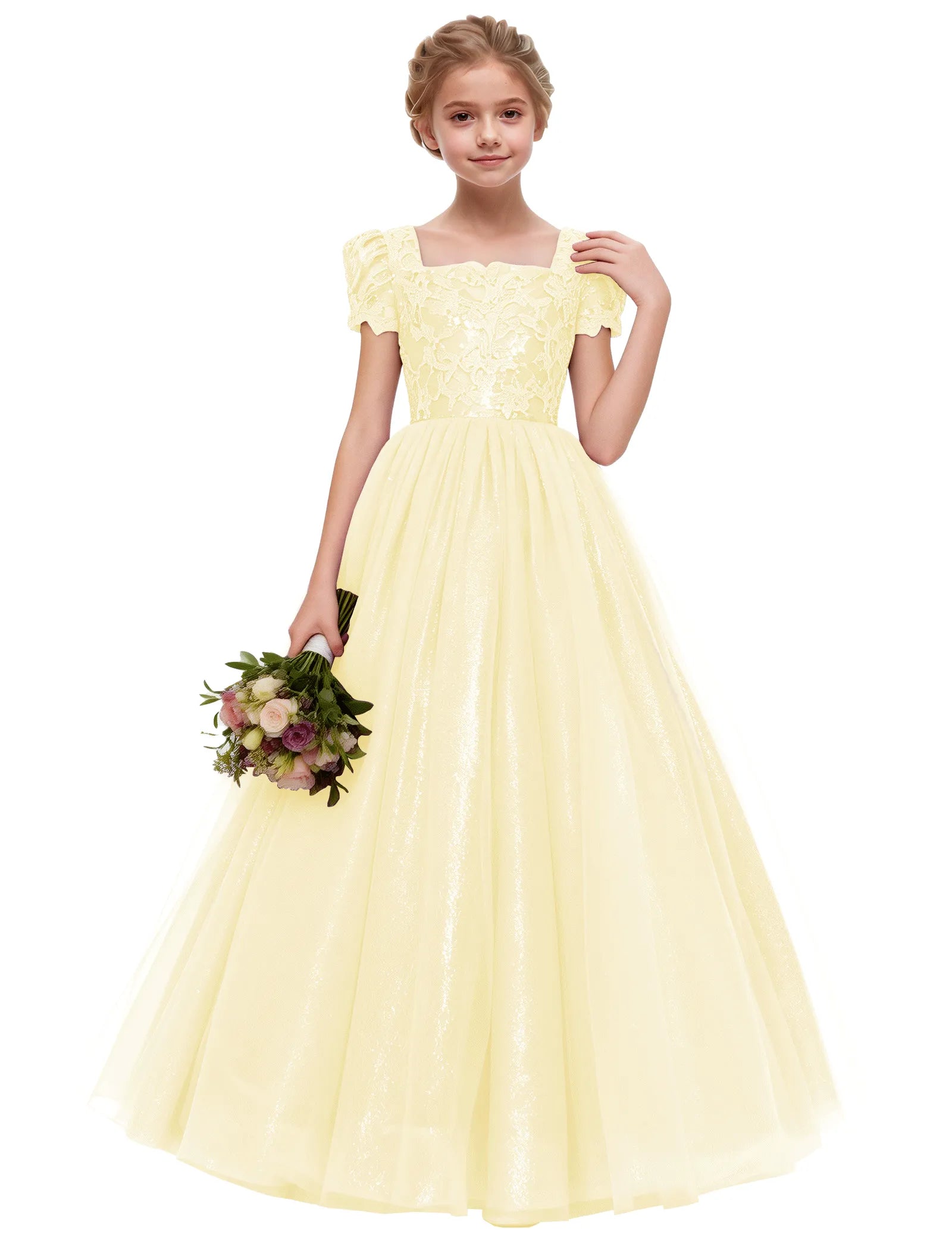 Elegant Lace Flower Girl Dress