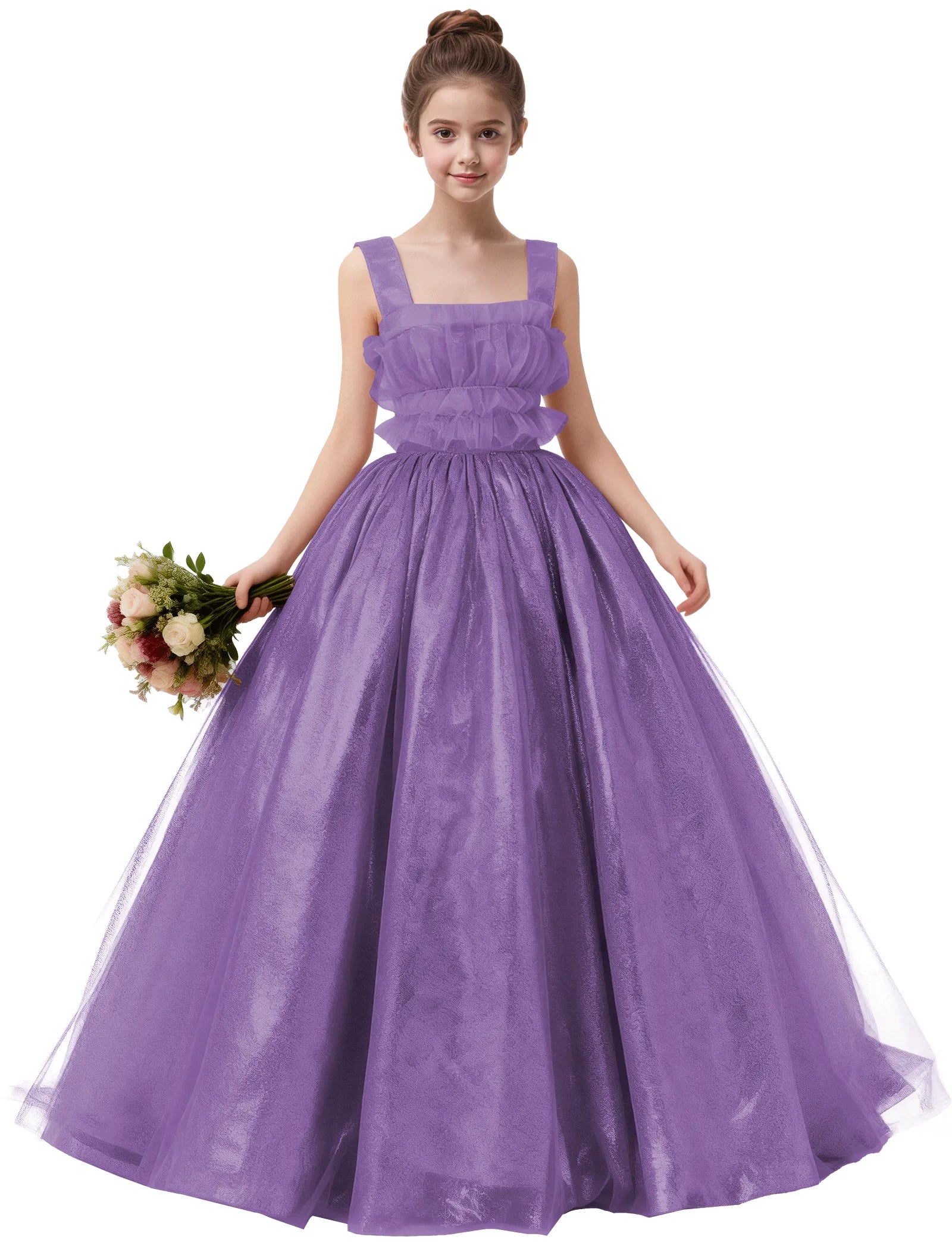 Vestido de princesa sin mangas de encaje