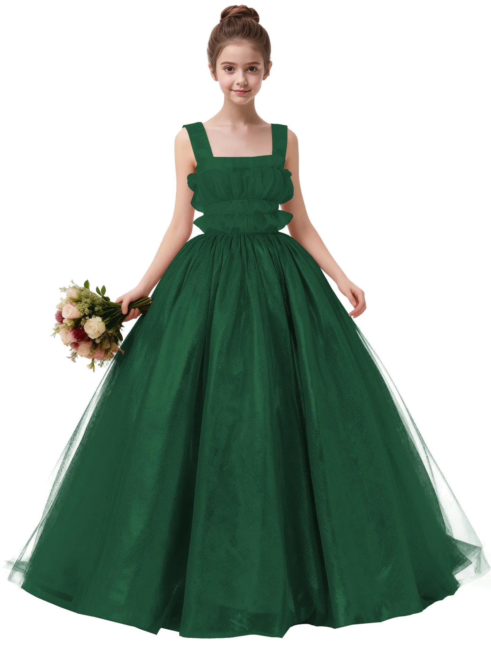 Vestido de princesa sin mangas de encaje