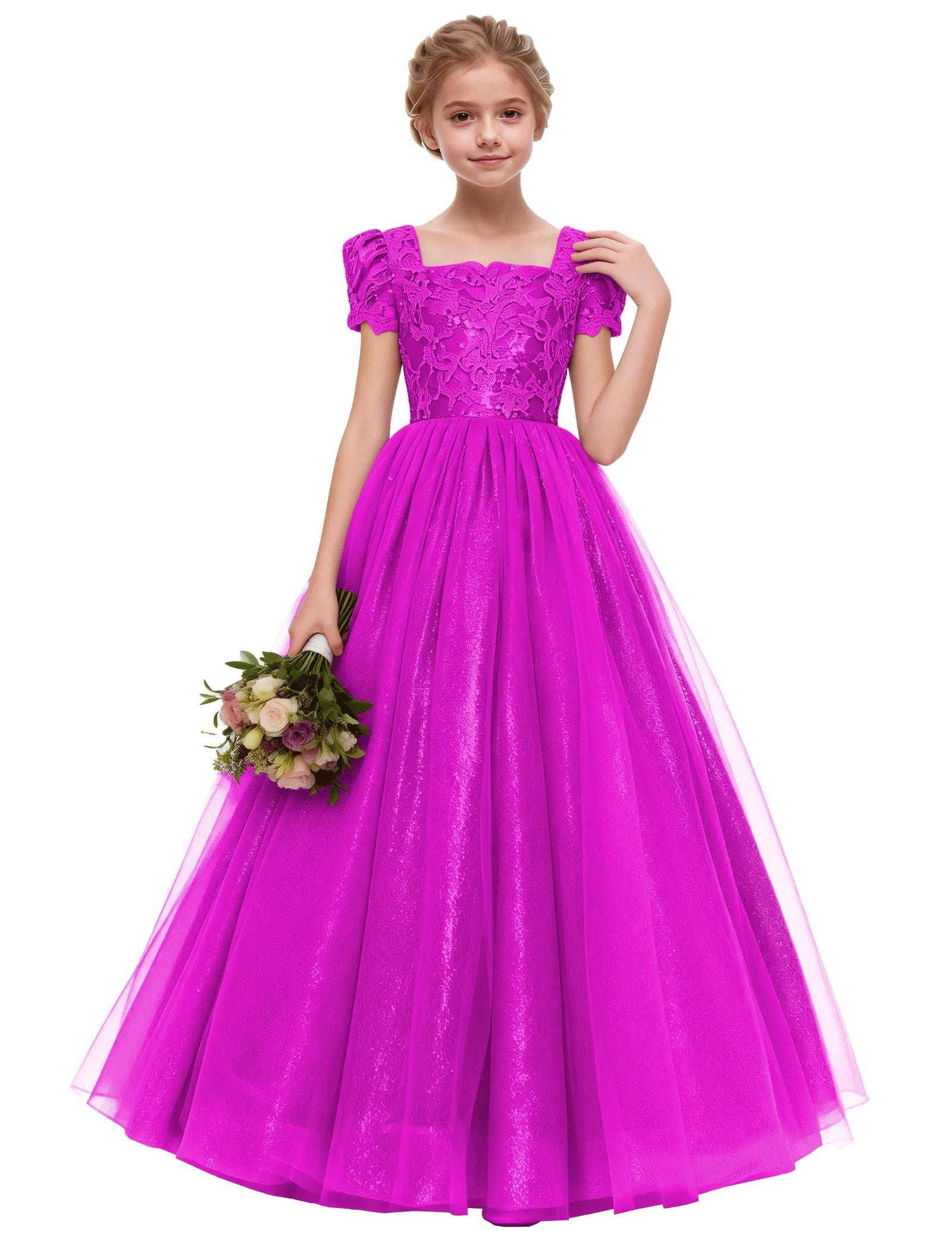Elegant Lace Flower Girl Dress