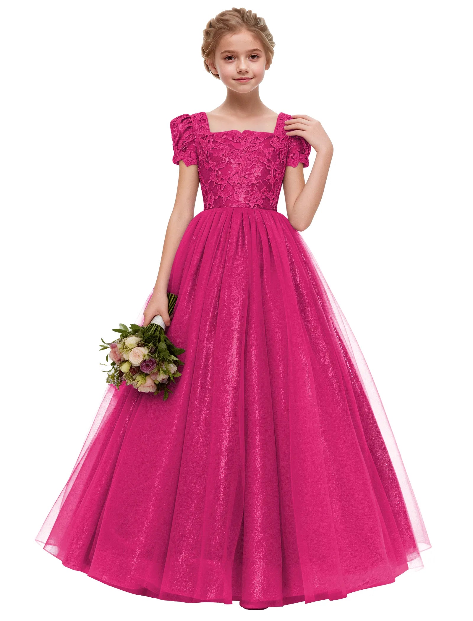 Elegant Lace Flower Girl Dress