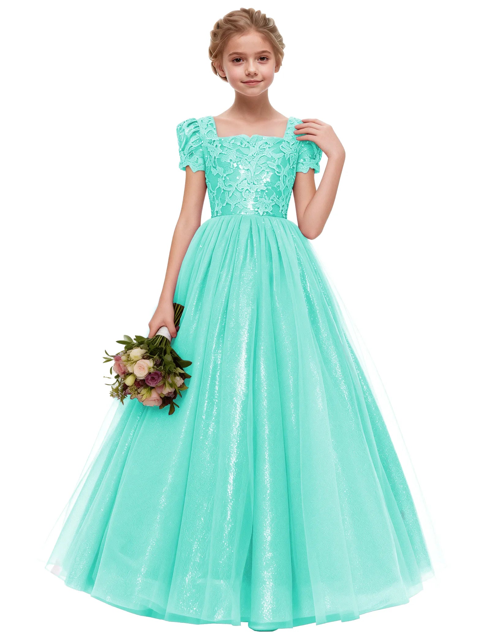 Elegant Lace Flower Girl Dress