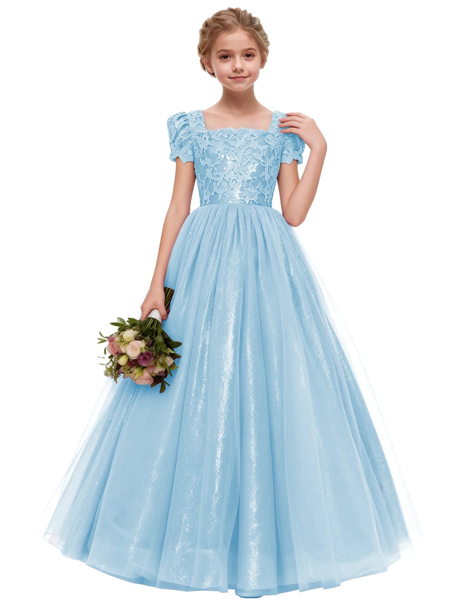 Elegant Lace Flower Girl Dress