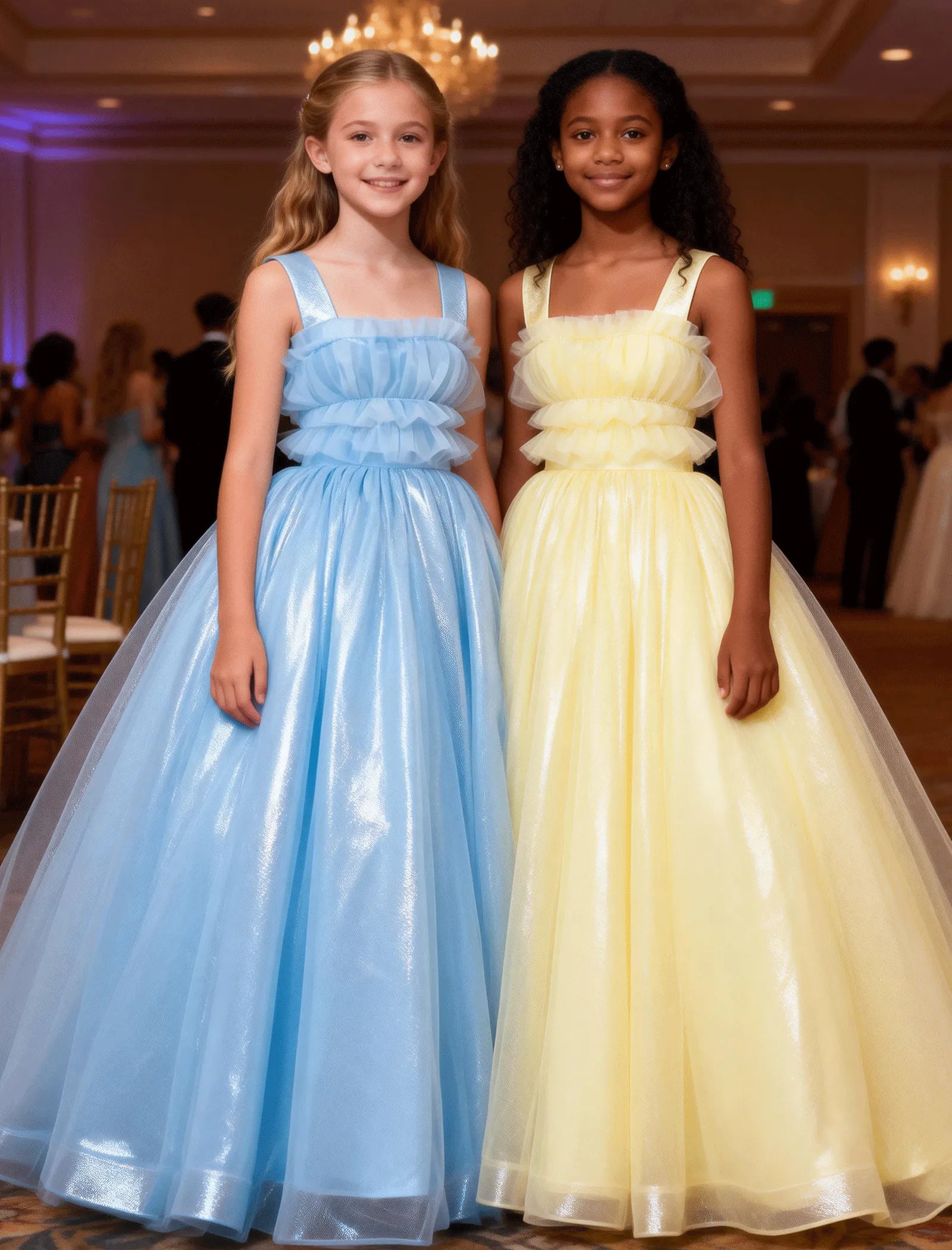 Vestido de princesa sin mangas de encaje