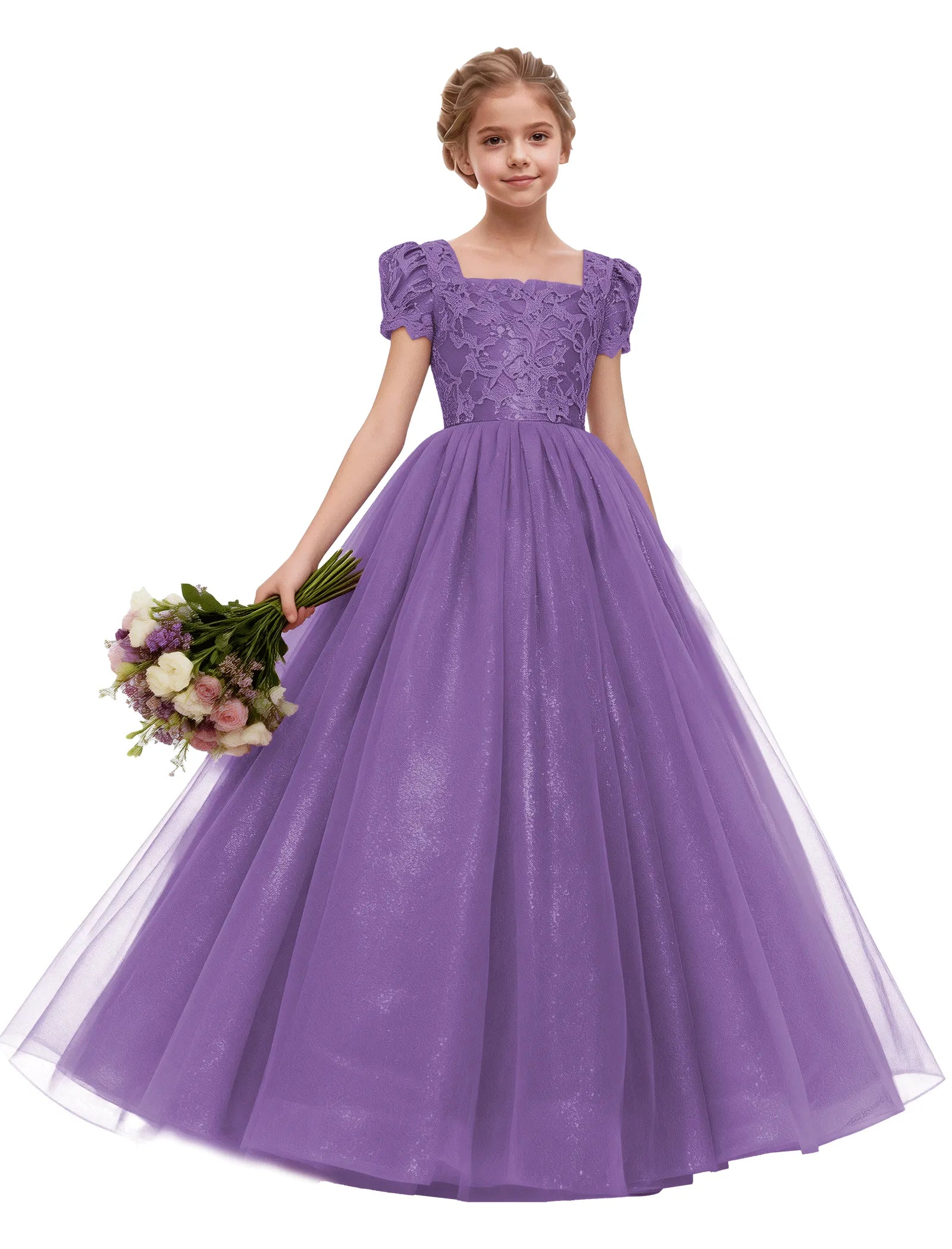 Elegant Lace Flower Girl Dress