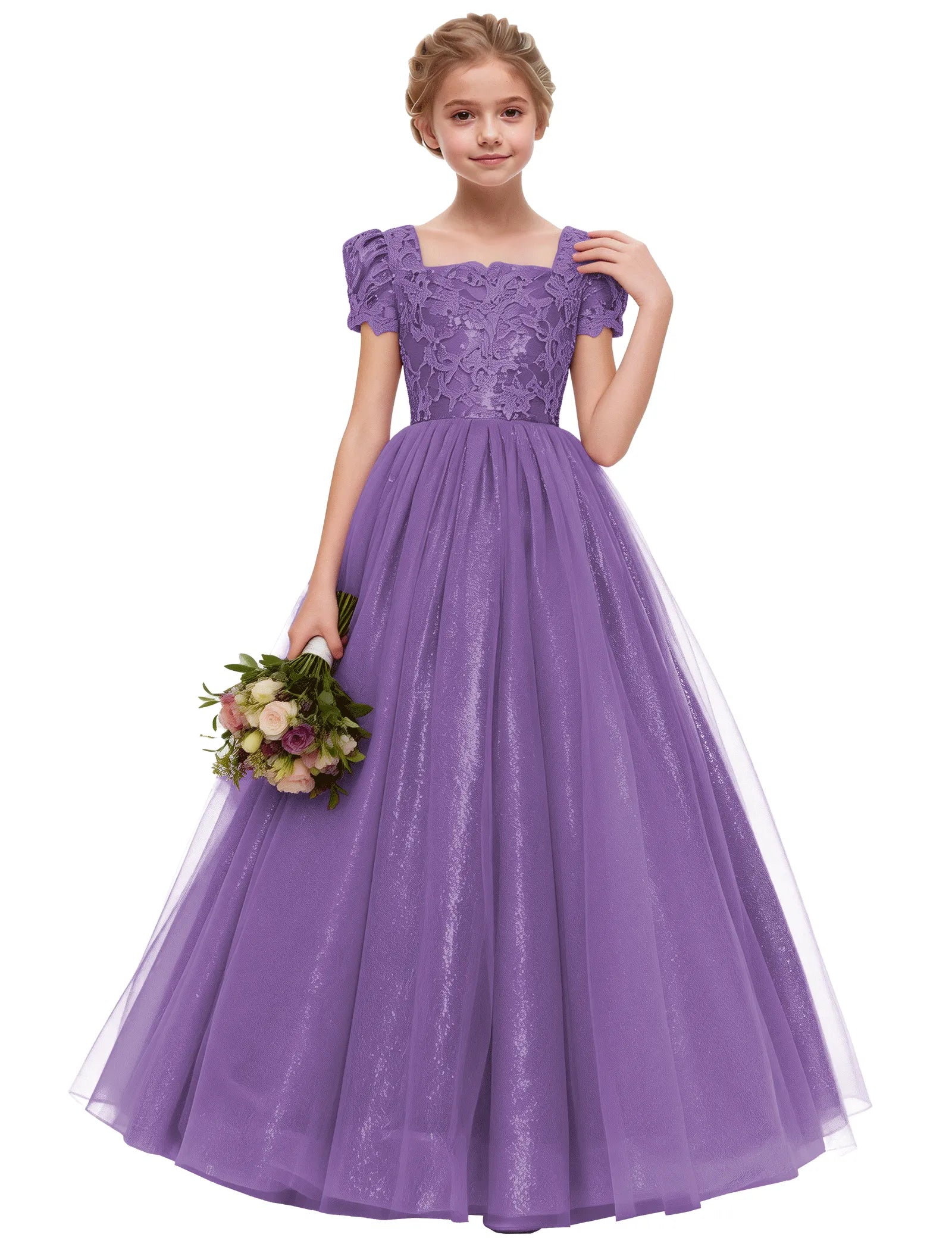 Elegant Lace Flower Girl Dress