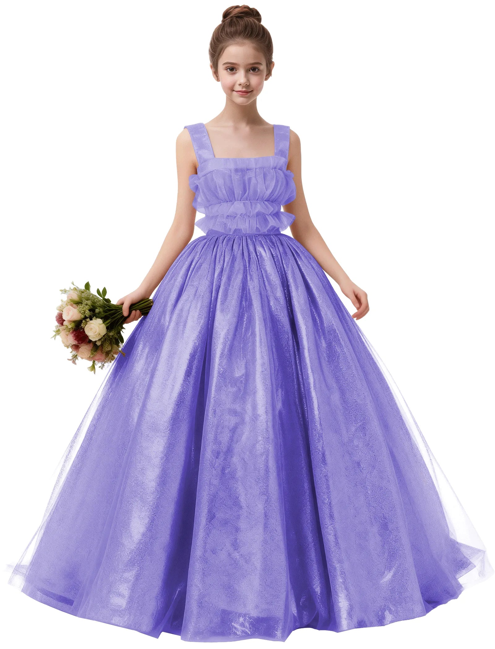 Vestido de princesa sin mangas de encaje