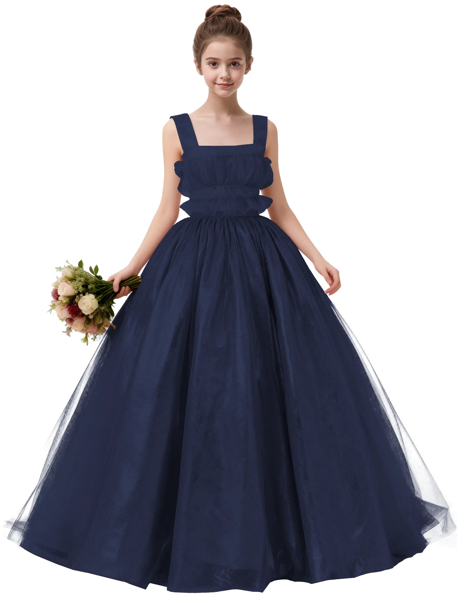 Vestido de princesa sin mangas de encaje