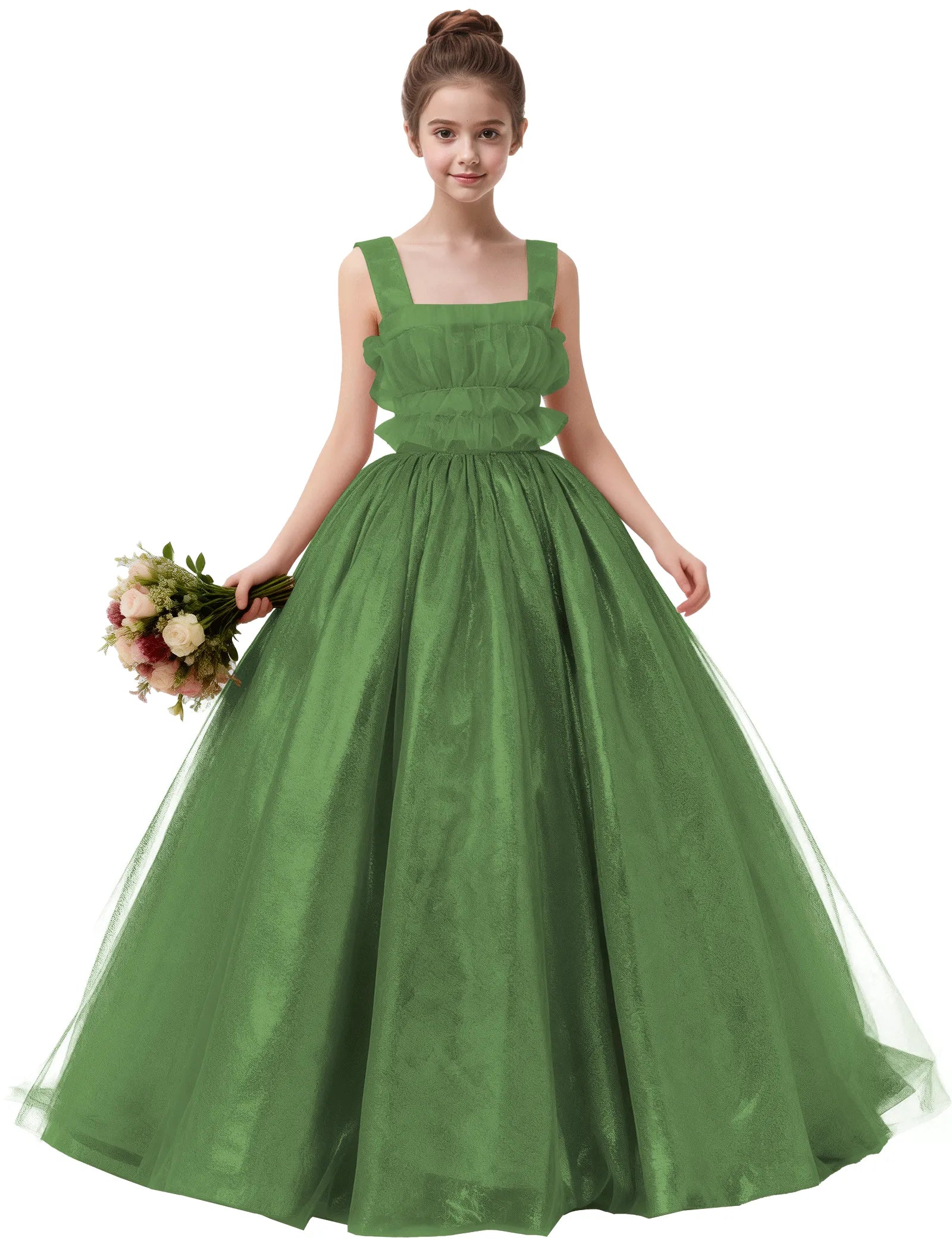 Vestido de princesa sin mangas de encaje