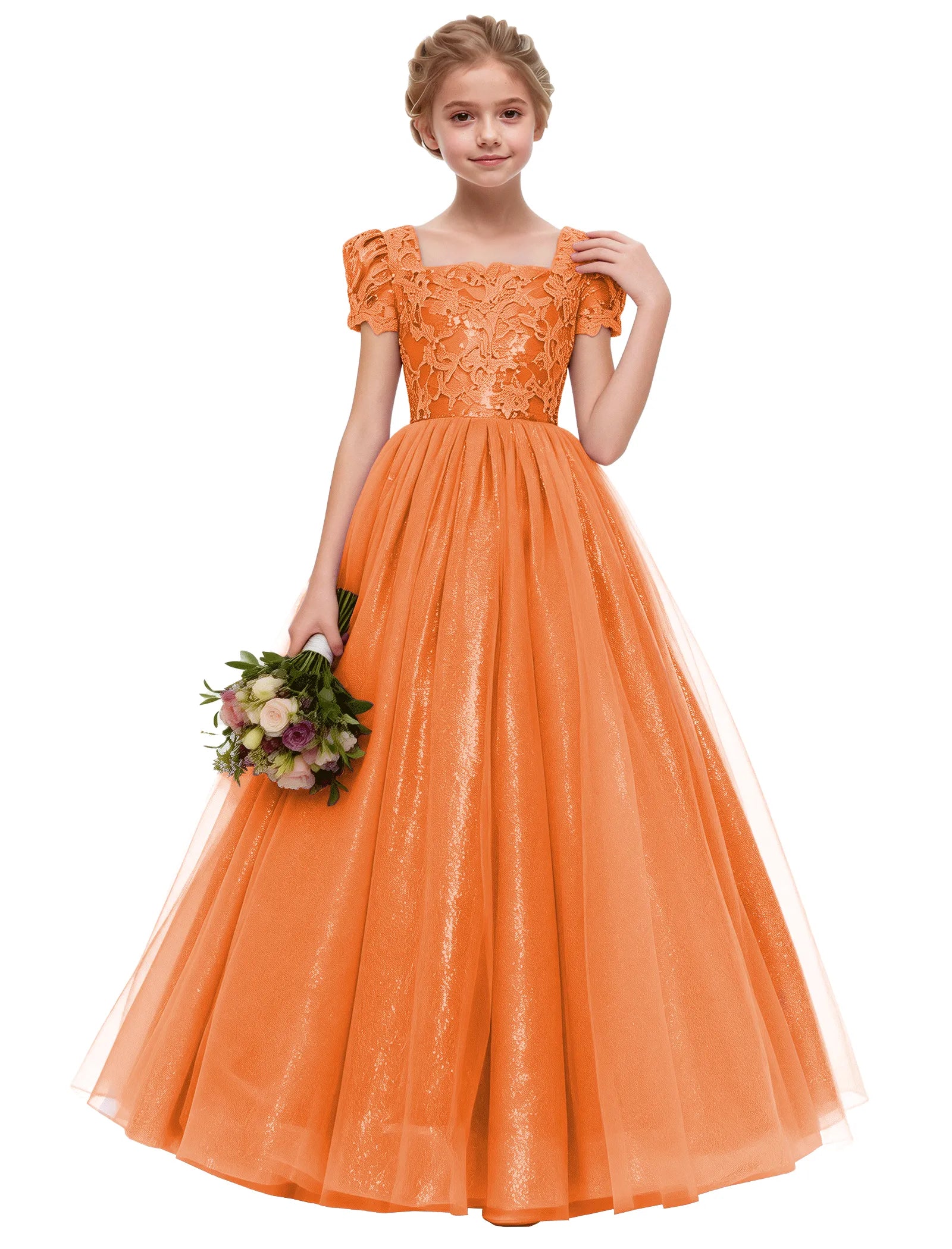 Elegant Lace Flower Girl Dress