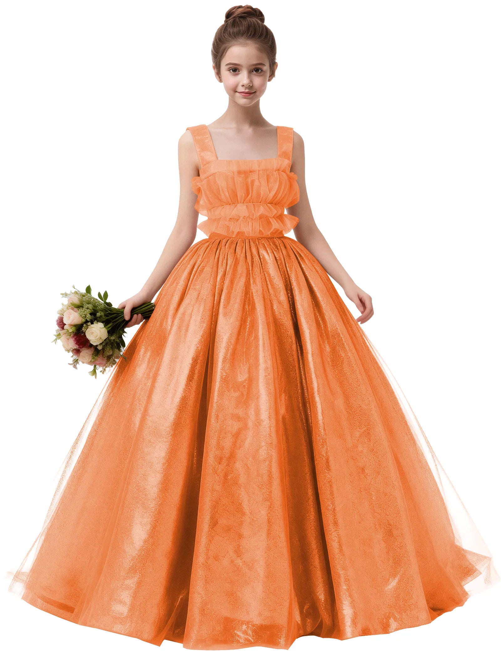 Vestido de princesa sin mangas de encaje