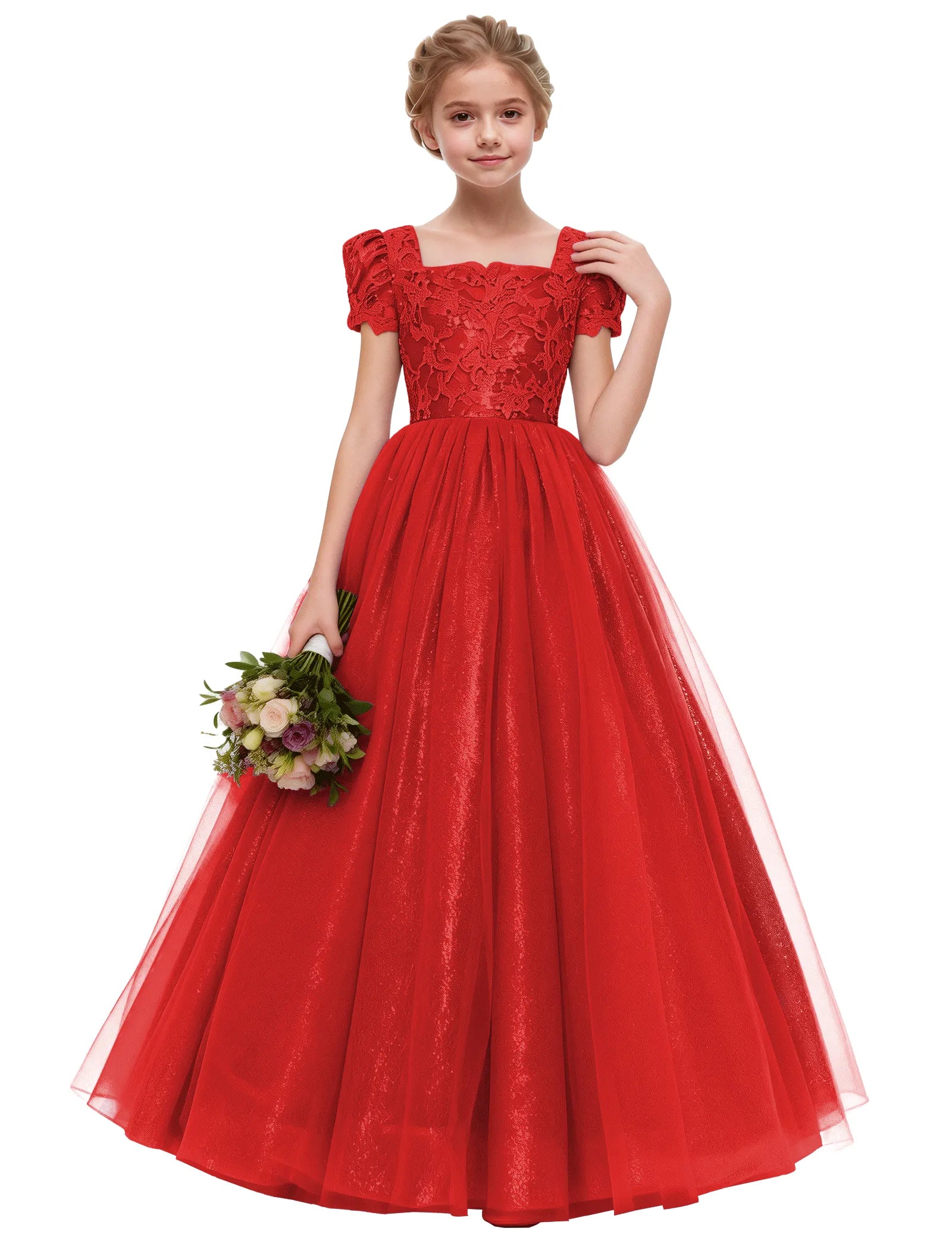 Elegant Lace Flower Girl Dress