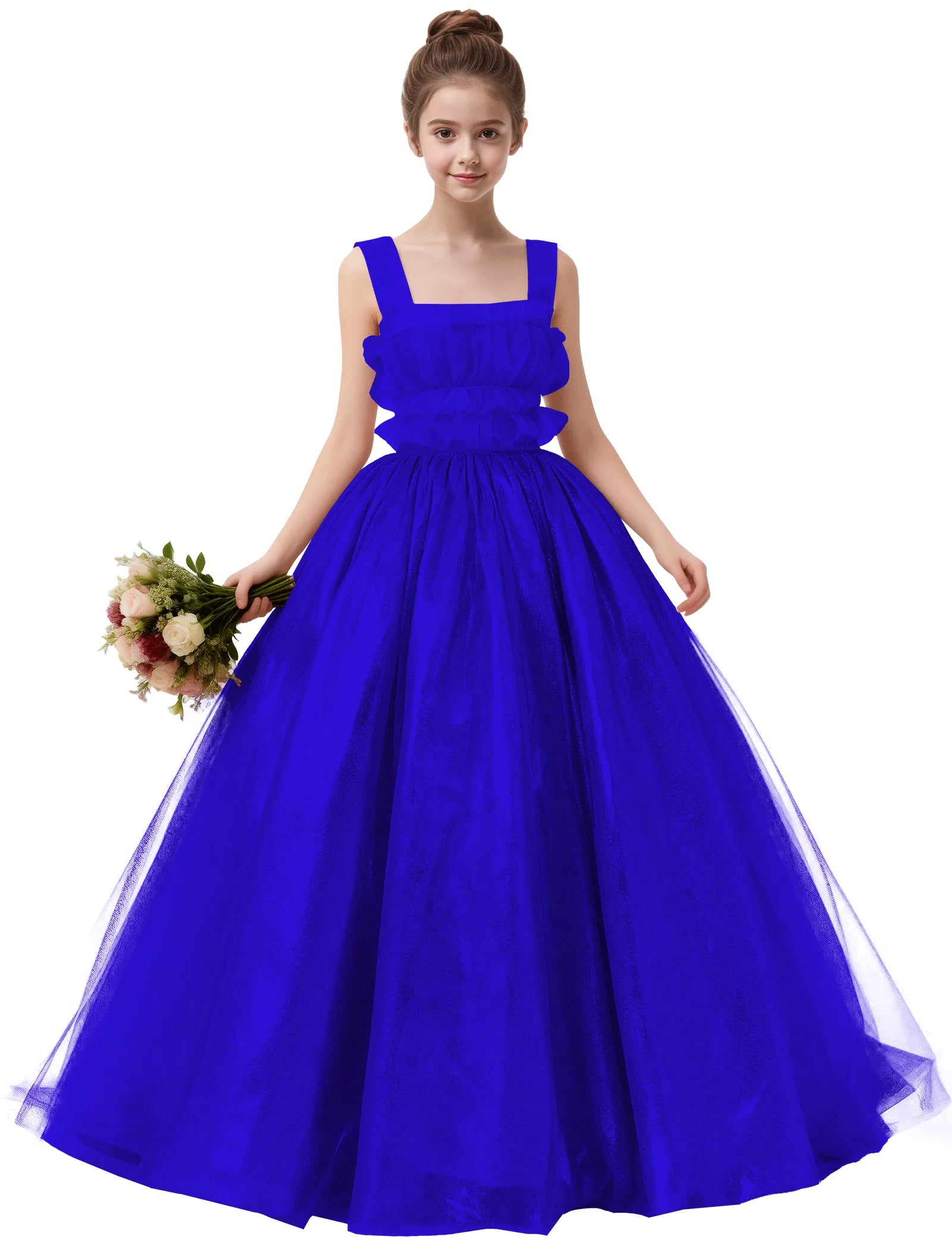 Vestido de princesa sin mangas de encaje