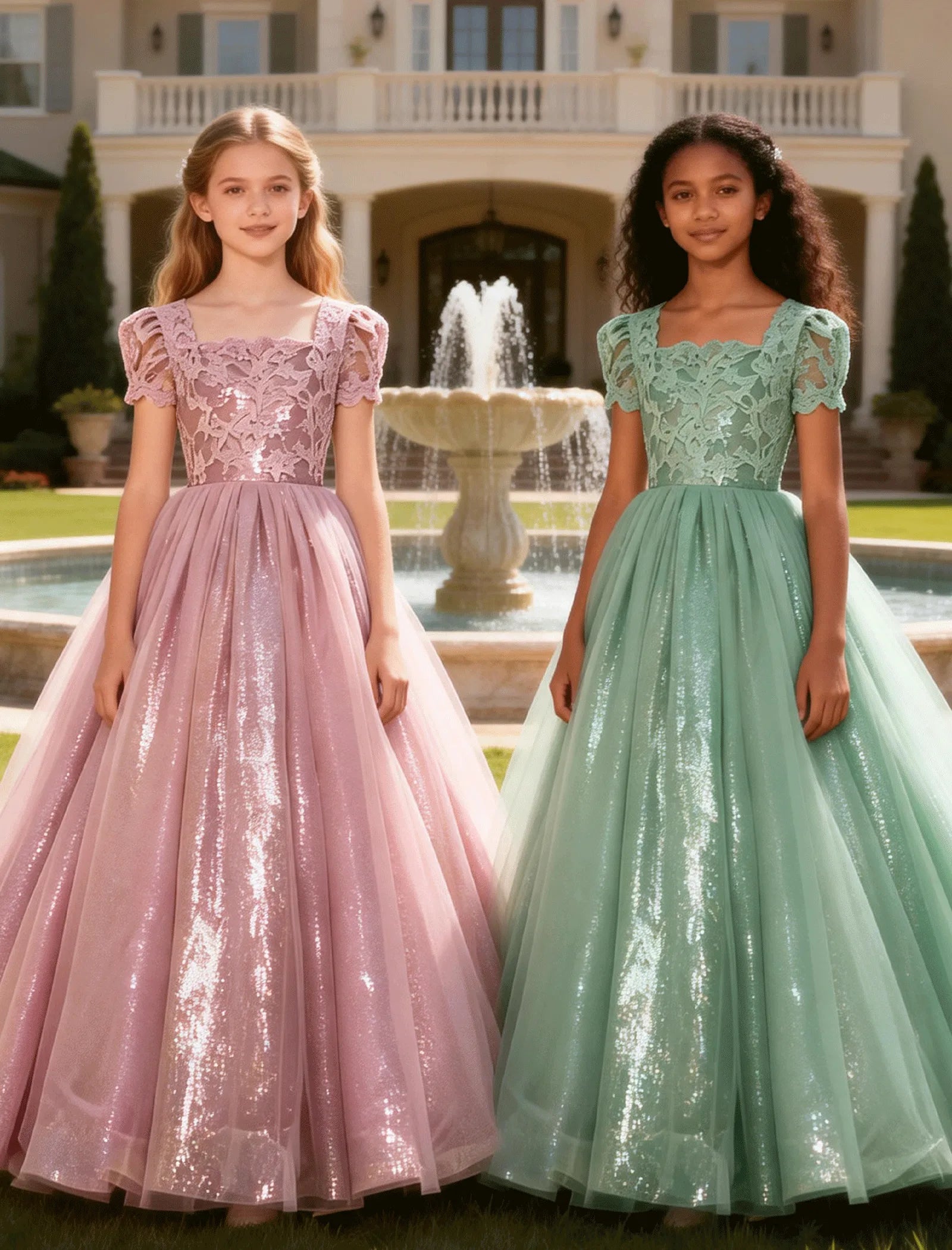 Elegant Lace Flower Girl Dress