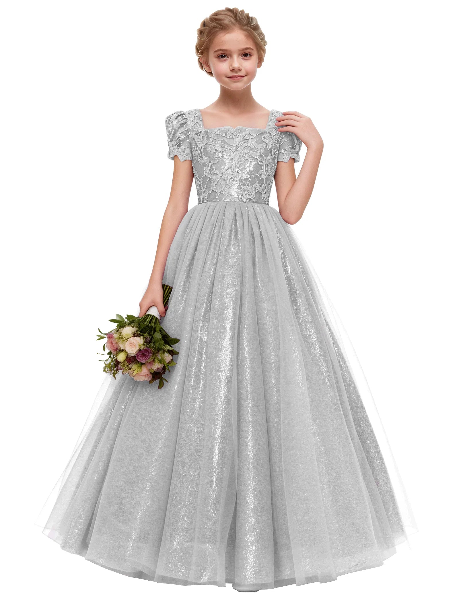 Elegant Lace Flower Girl Dress