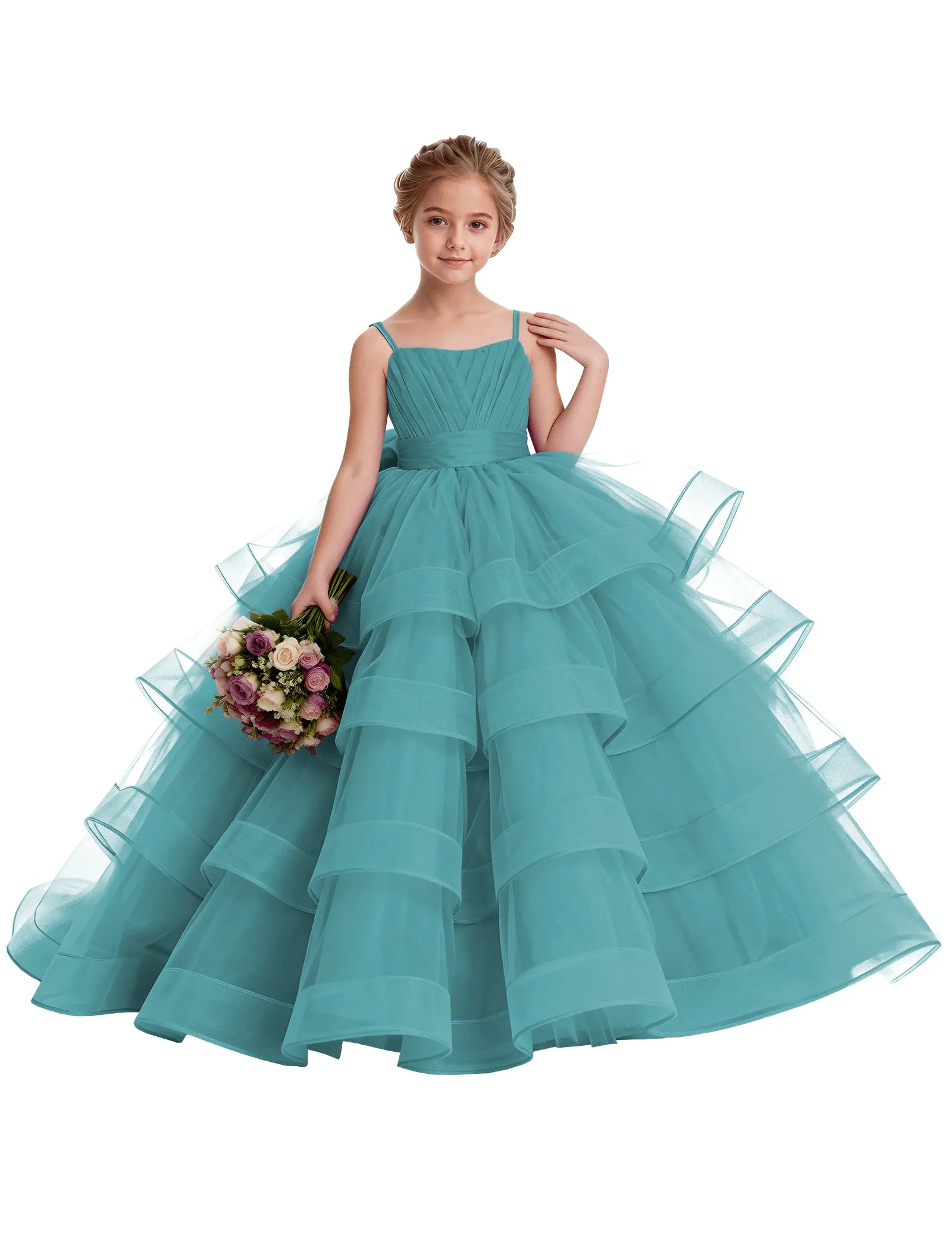 Koronkowa sukienka księżniczki z odkrytymi ramionami