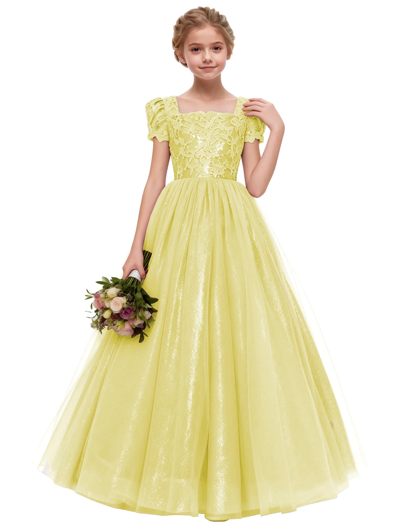 Elegant Lace Flower Girl Dress