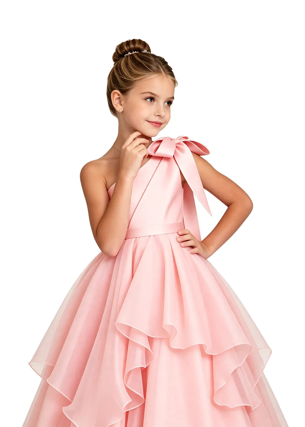 Spitzenkleid mit schulterfreiem Design