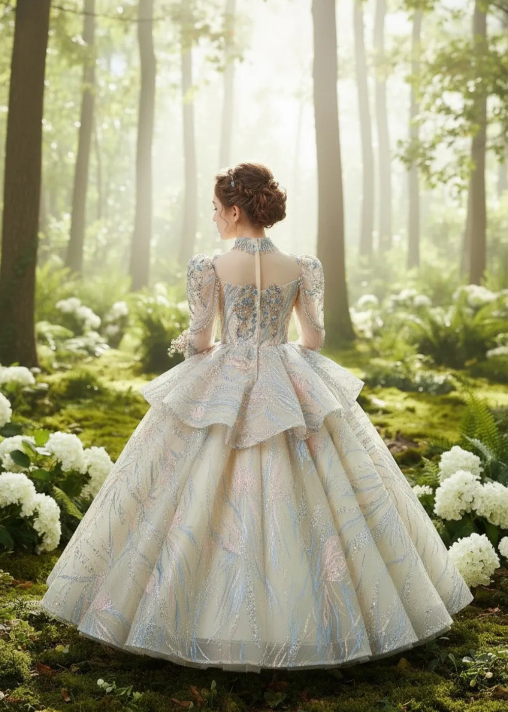 Spitzenkleid mit schulterfreiem Design