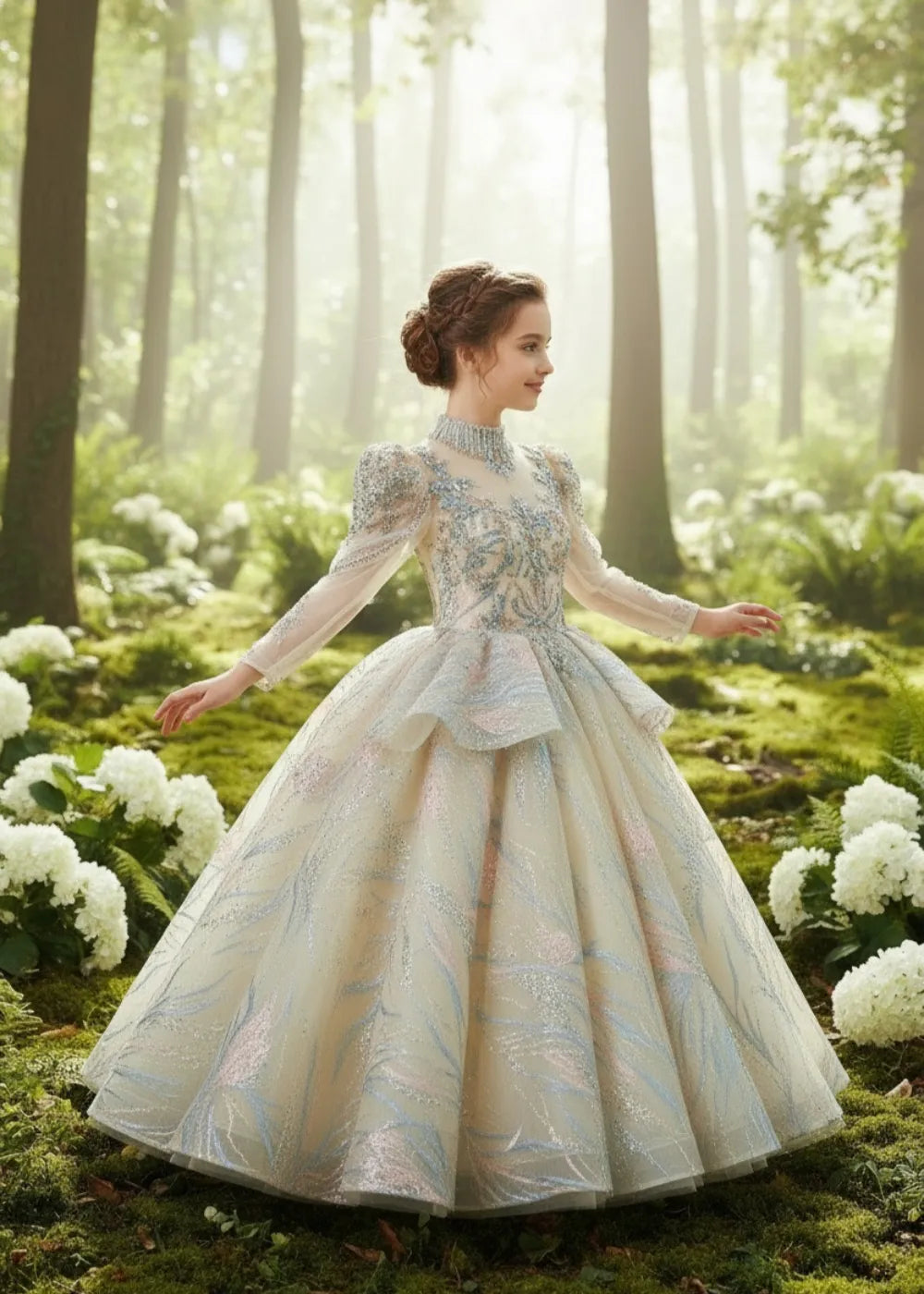 Spitzenkleid mit schulterfreiem Design