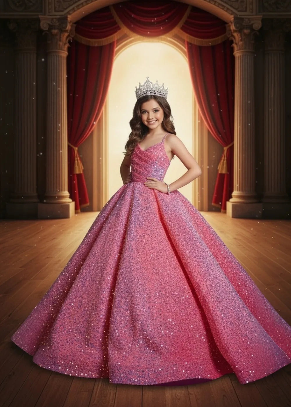 Royal Sparkle Princess Ball Gown