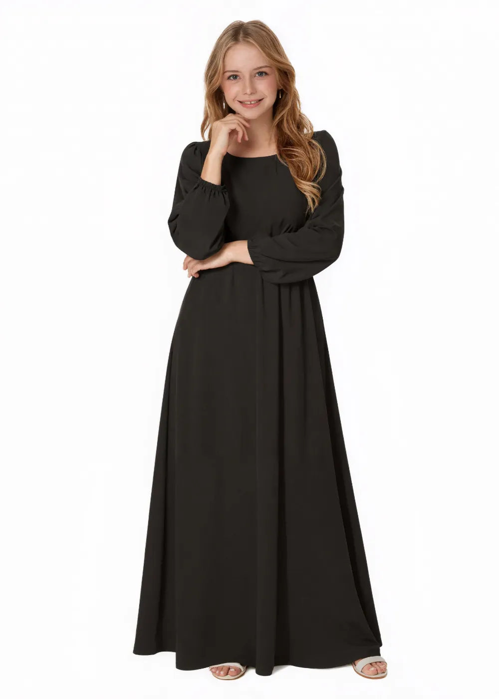 Grace Long Sleeve Chiffon Gown