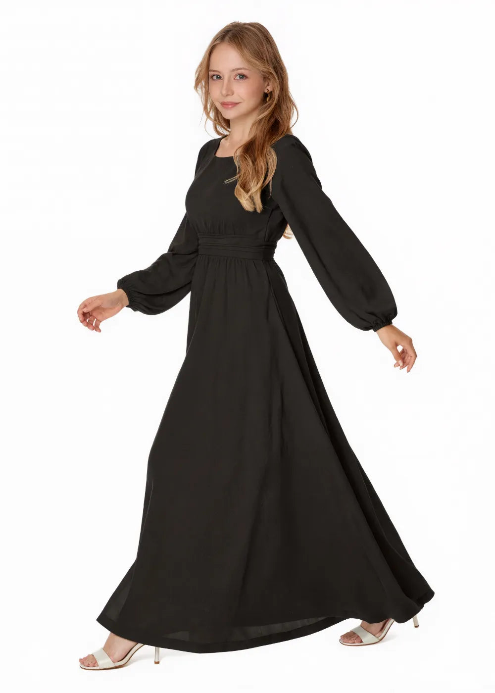 Grace Long Sleeve Chiffon Gown