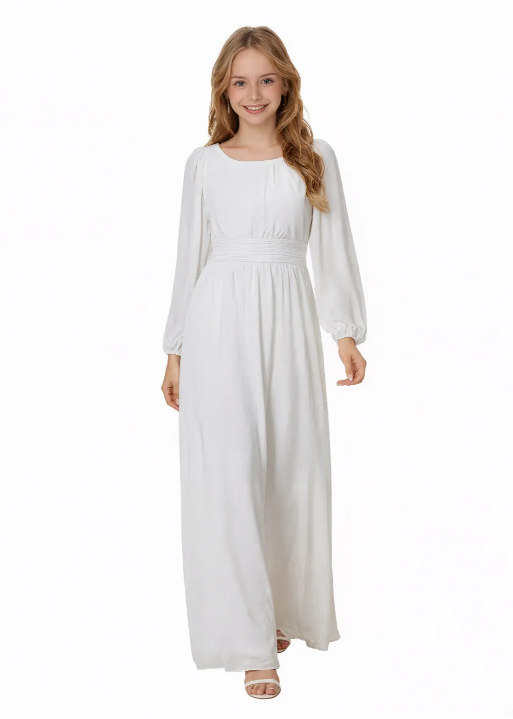 Grace Long Sleeve Chiffon Gown