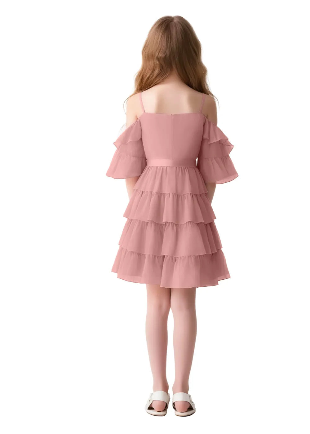 Flower Girl Dresses | Chiffon Ruffle Dress