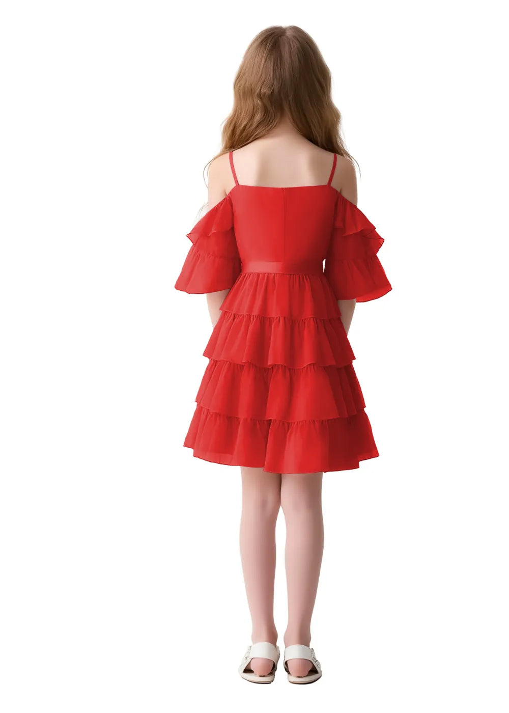 Flower Girl Dresses | Chiffon Ruffle Dress