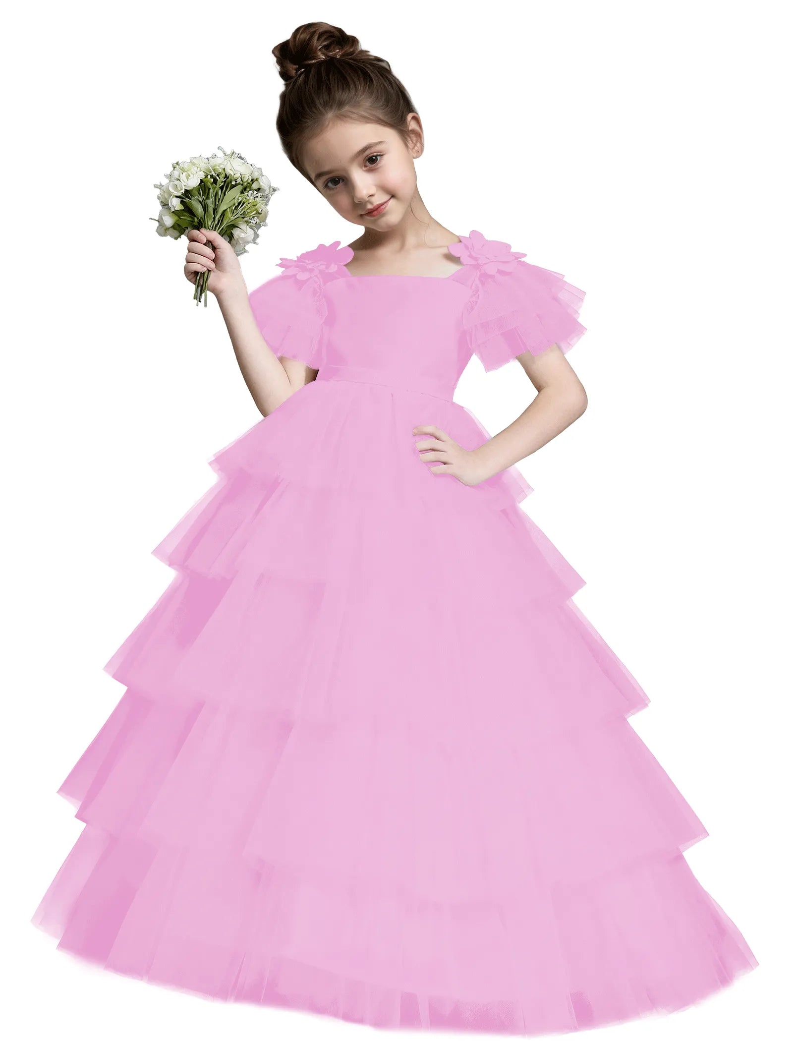 Fairytale Tulle Flower Girl Dress for Weddings