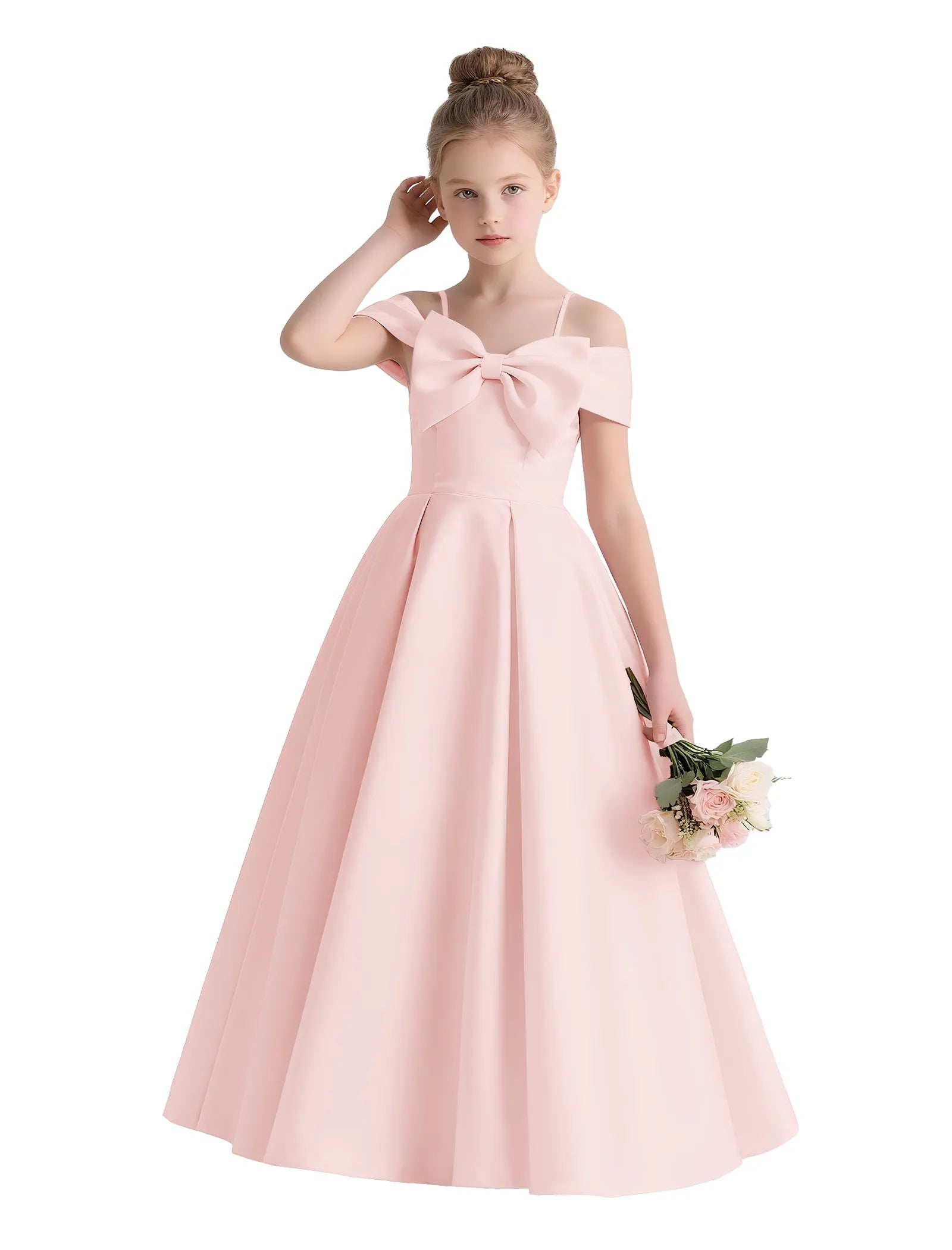 Vestido de princesa sin mangas de encaje