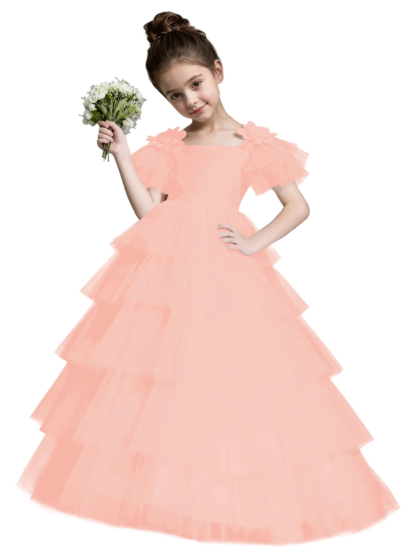 Fairytale Tulle Flower Girl Dress for Weddings