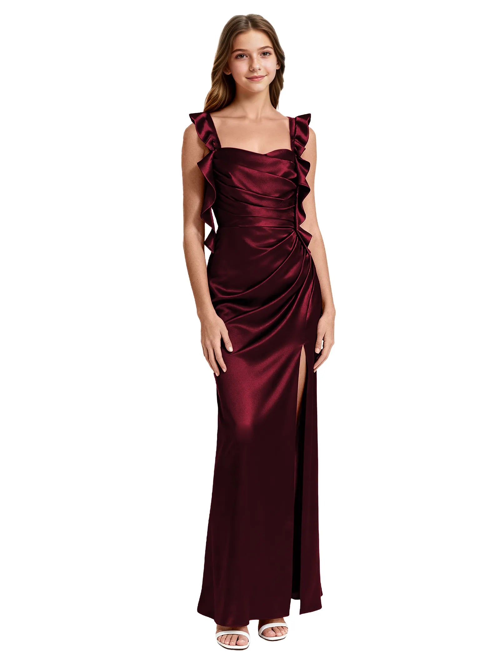 Vestido de princesa sin mangas de encaje