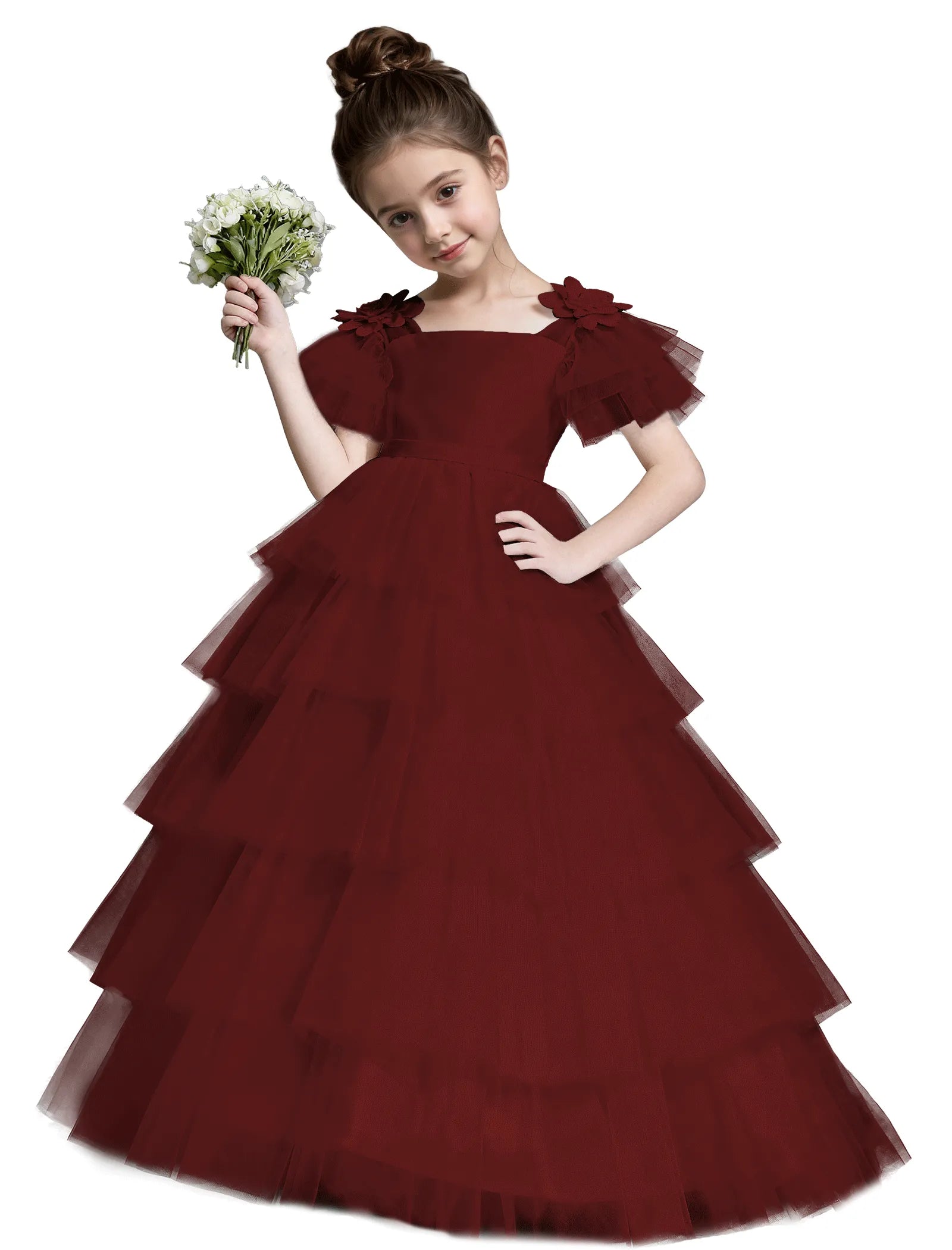 Fairytale Tulle Flower Girl Dress for Weddings