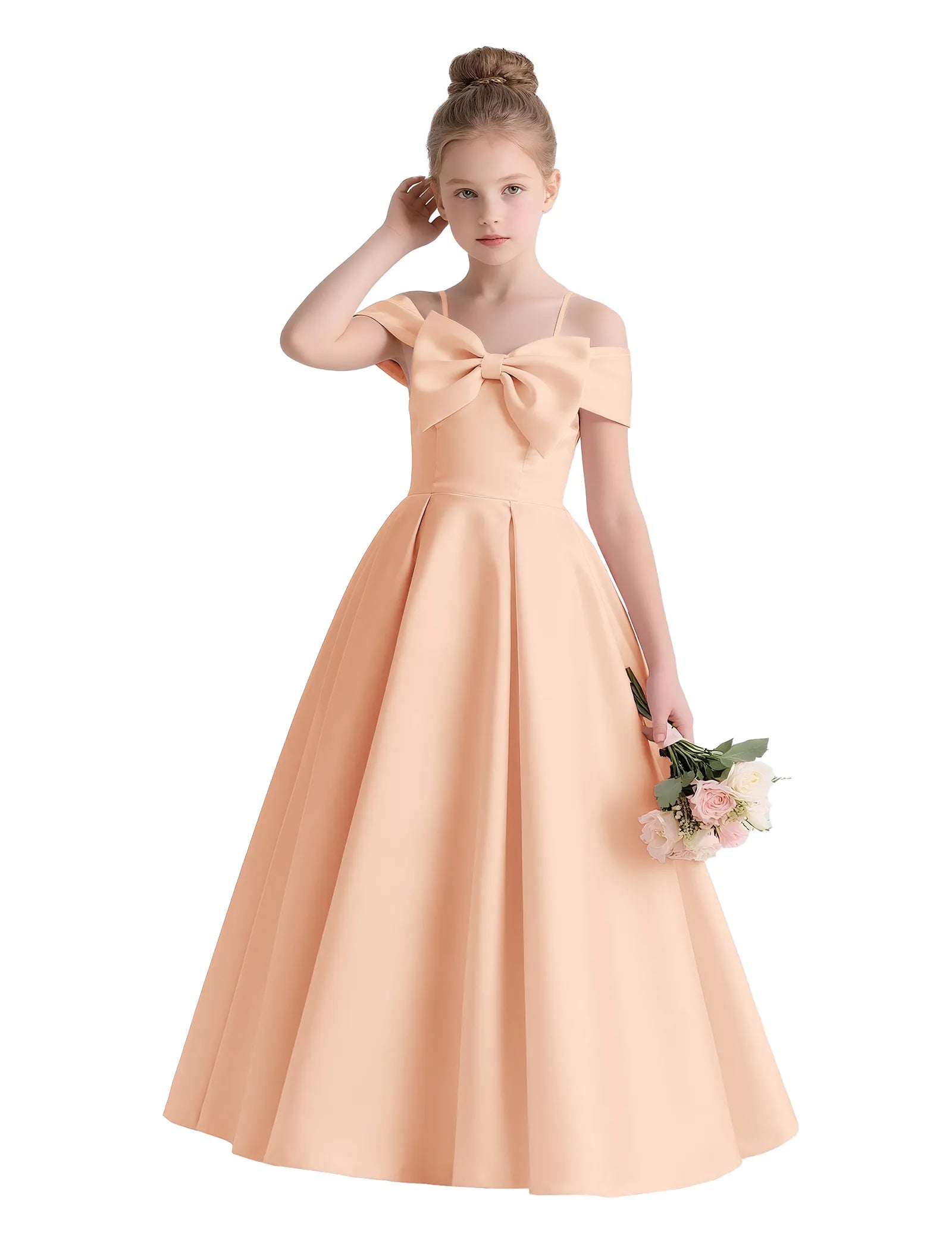 Vestido de princesa sin mangas de encaje