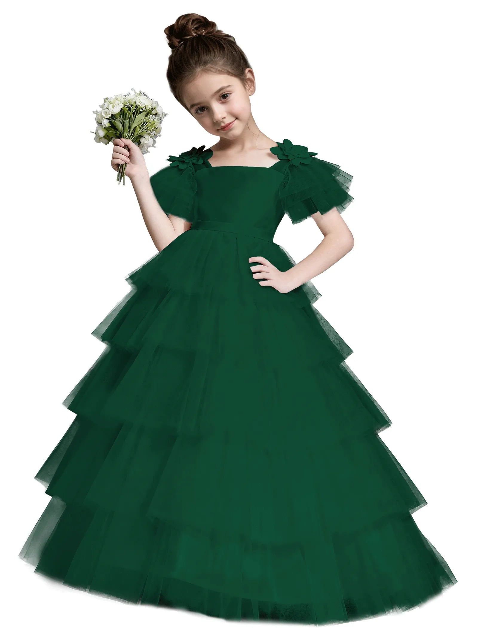 Fairytale Tulle Flower Girl Dress for Weddings