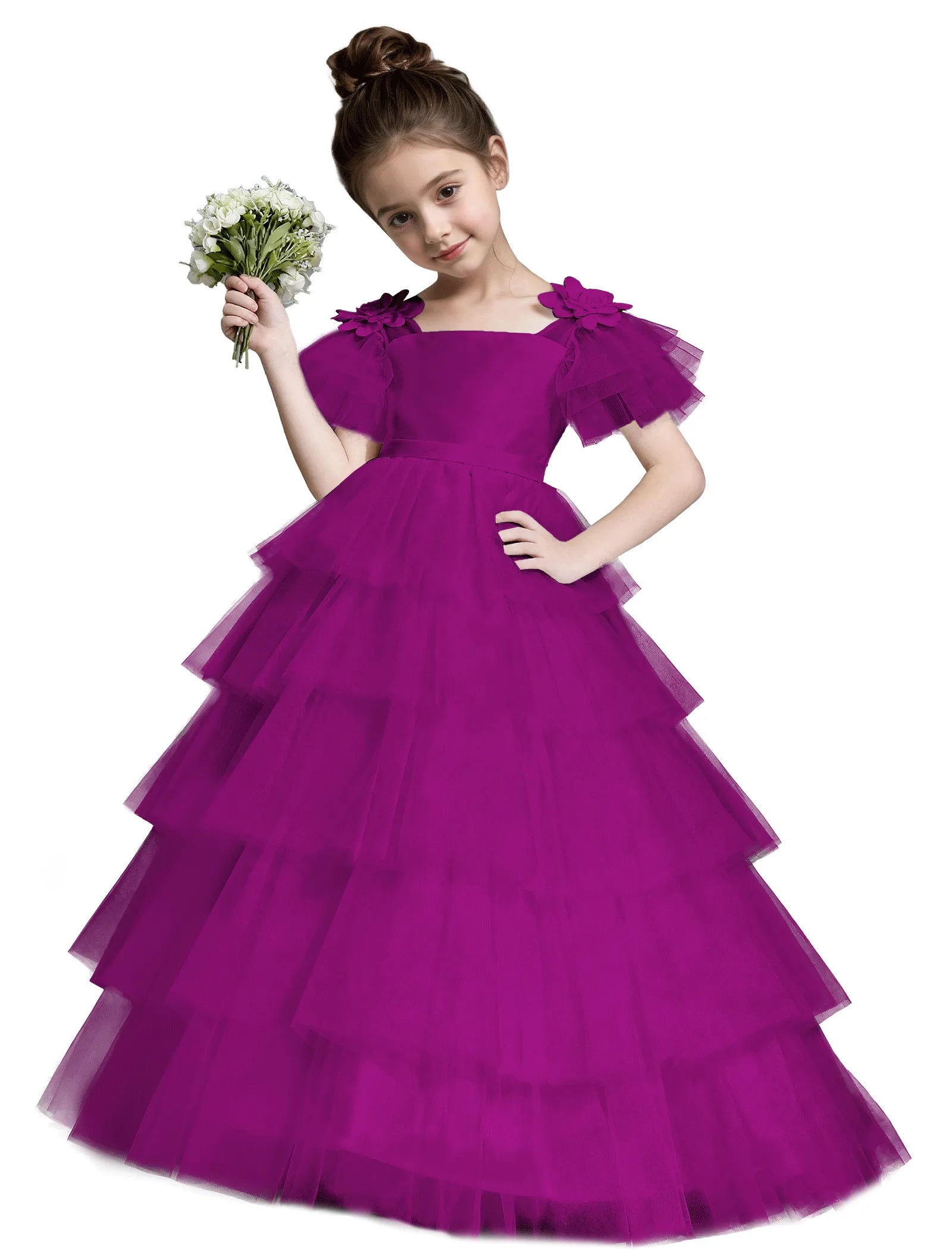 Fairytale Tulle Flower Girl Dress for Weddings