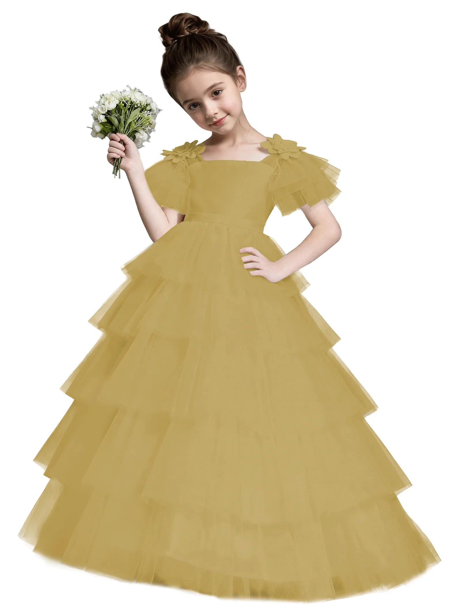 Fairytale Tulle Flower Girl Dress for Weddings