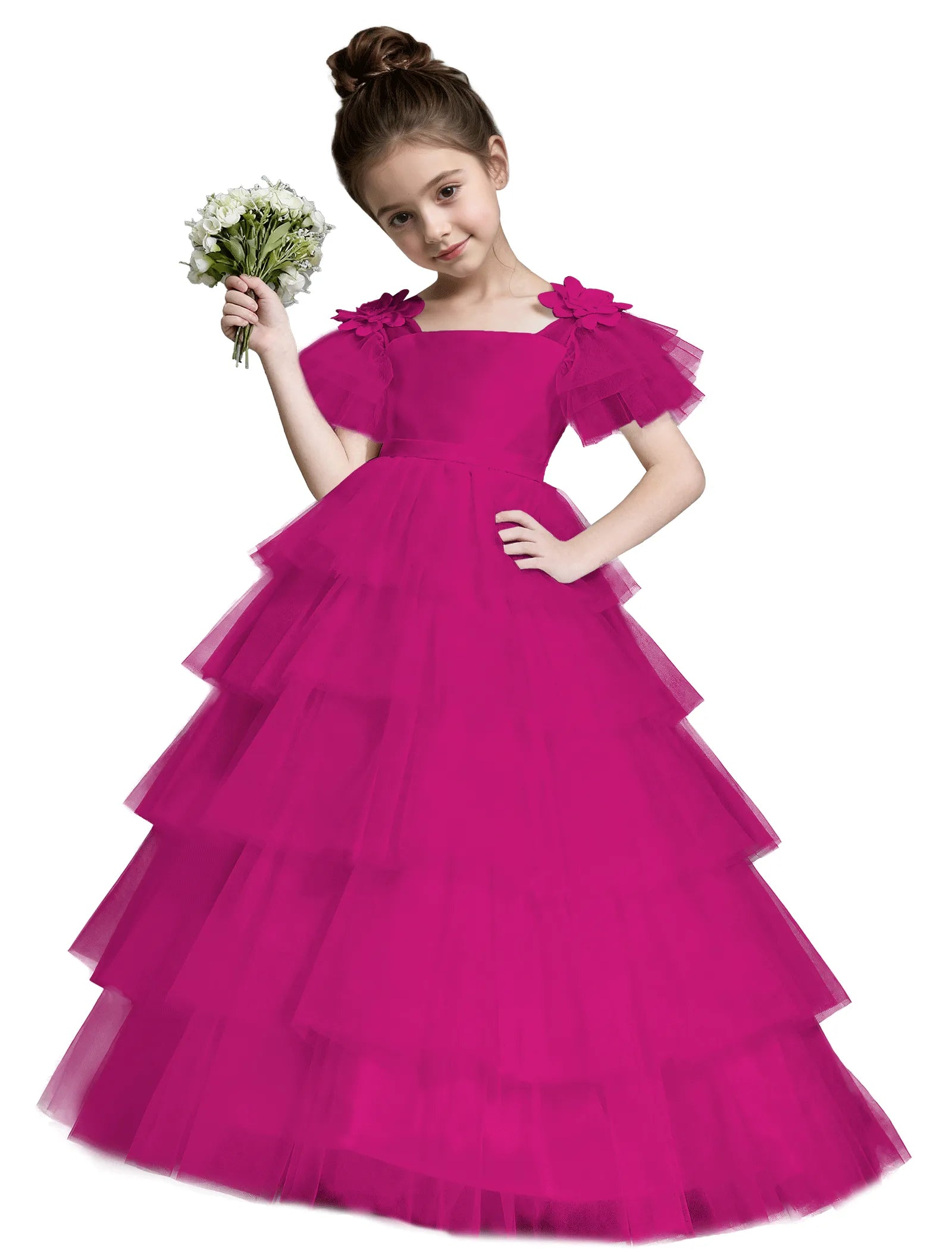 Fairytale Tulle Flower Girl Dress for Weddings