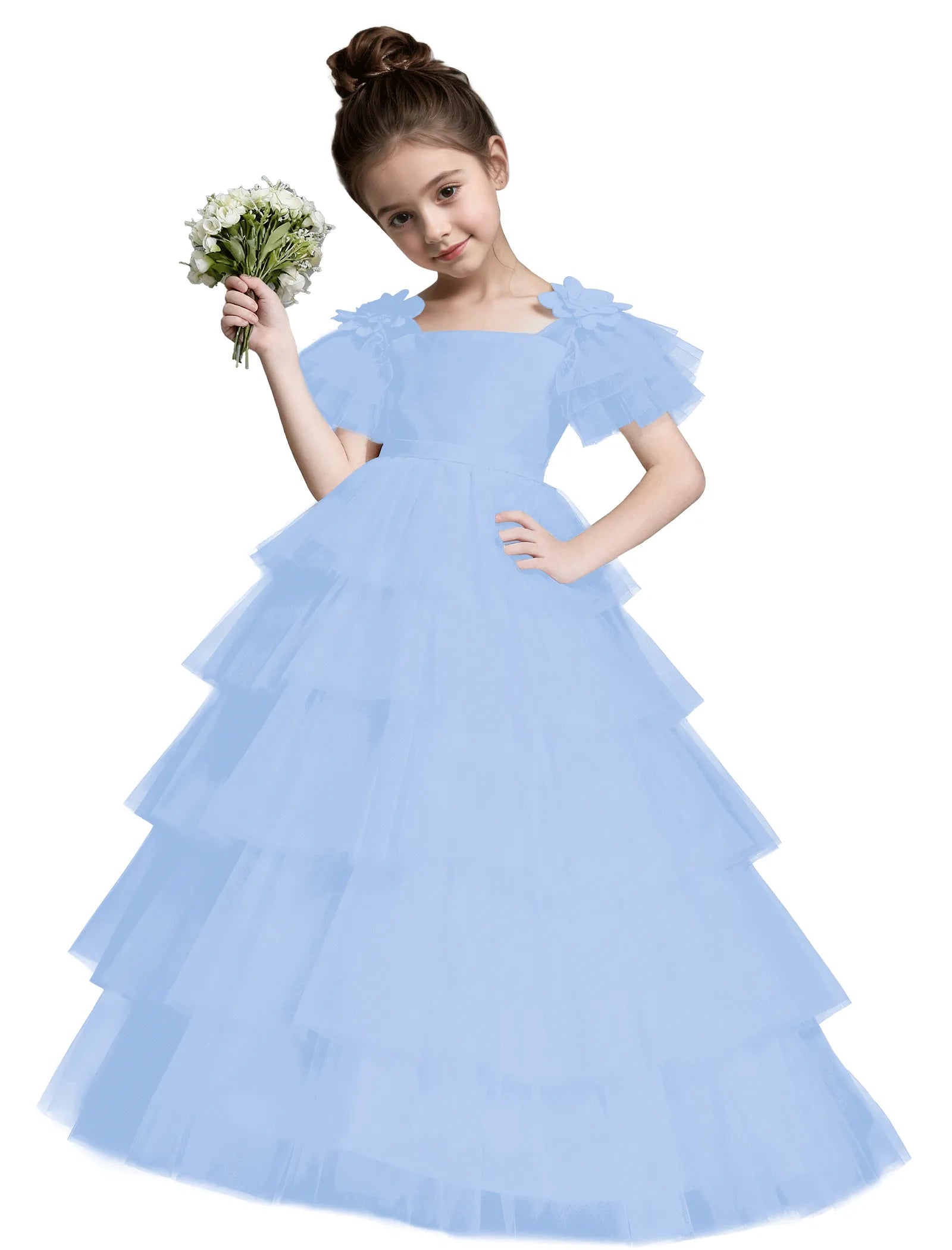 Fairytale Tulle Flower Girl Dress for Weddings
