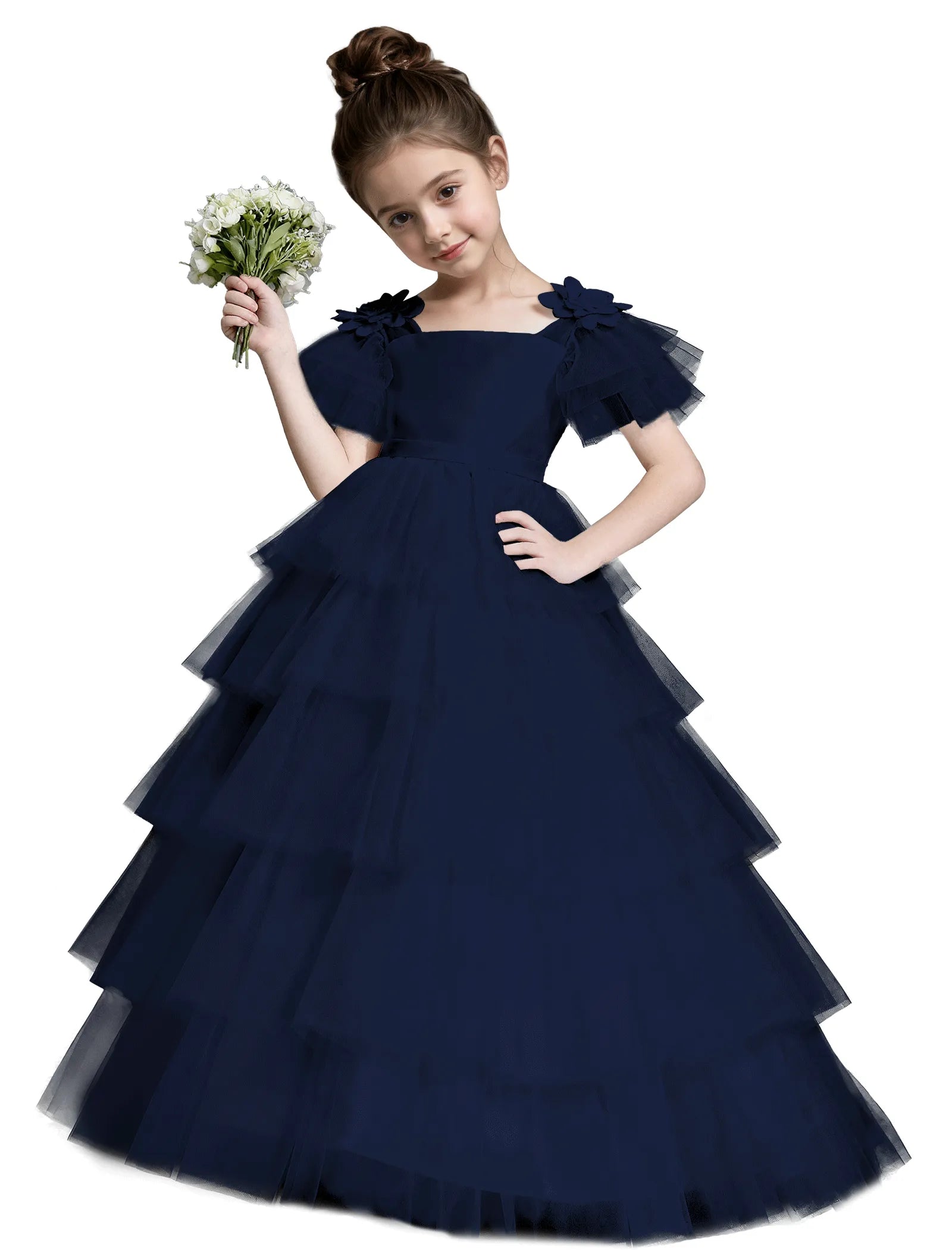 Fairytale Tulle Flower Girl Dress for Weddings