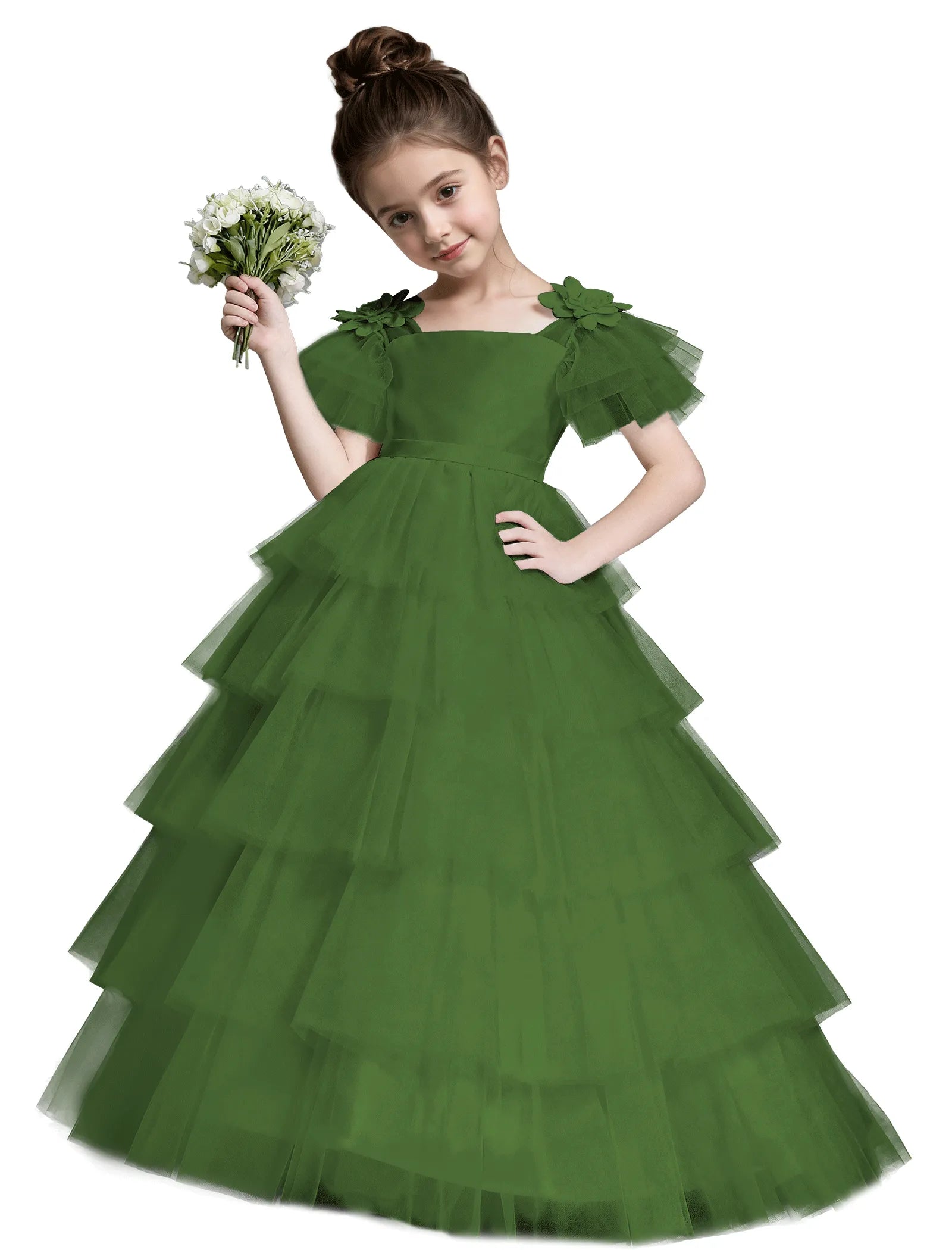 Fairytale Tulle Flower Girl Dress for Weddings