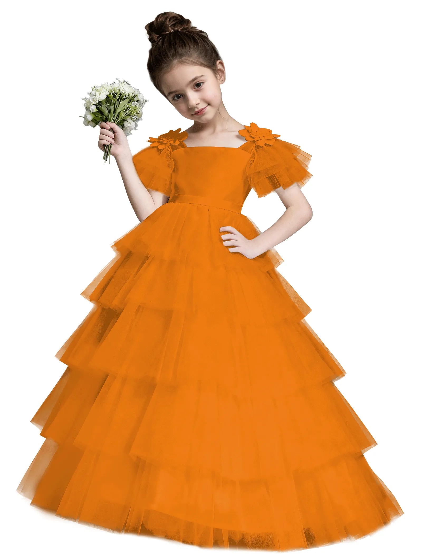 Fairytale Tulle Flower Girl Dress for Weddings