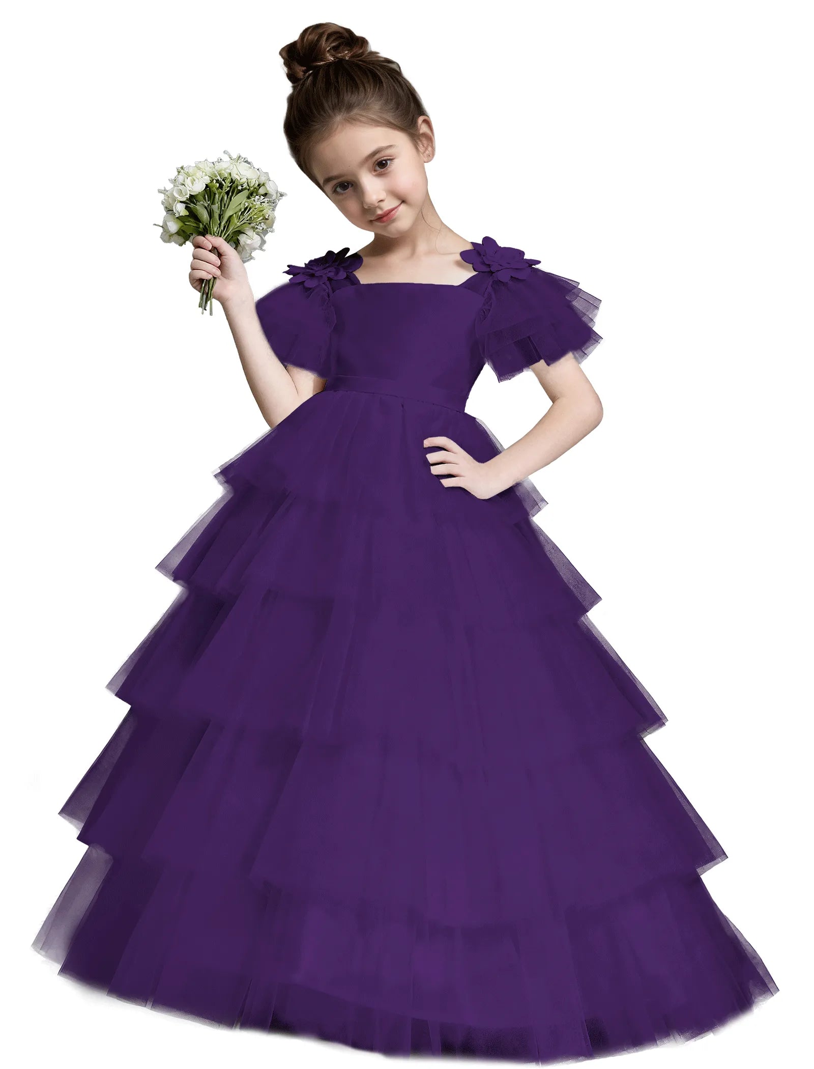 Fairytale Tulle Flower Girl Dress for Weddings
