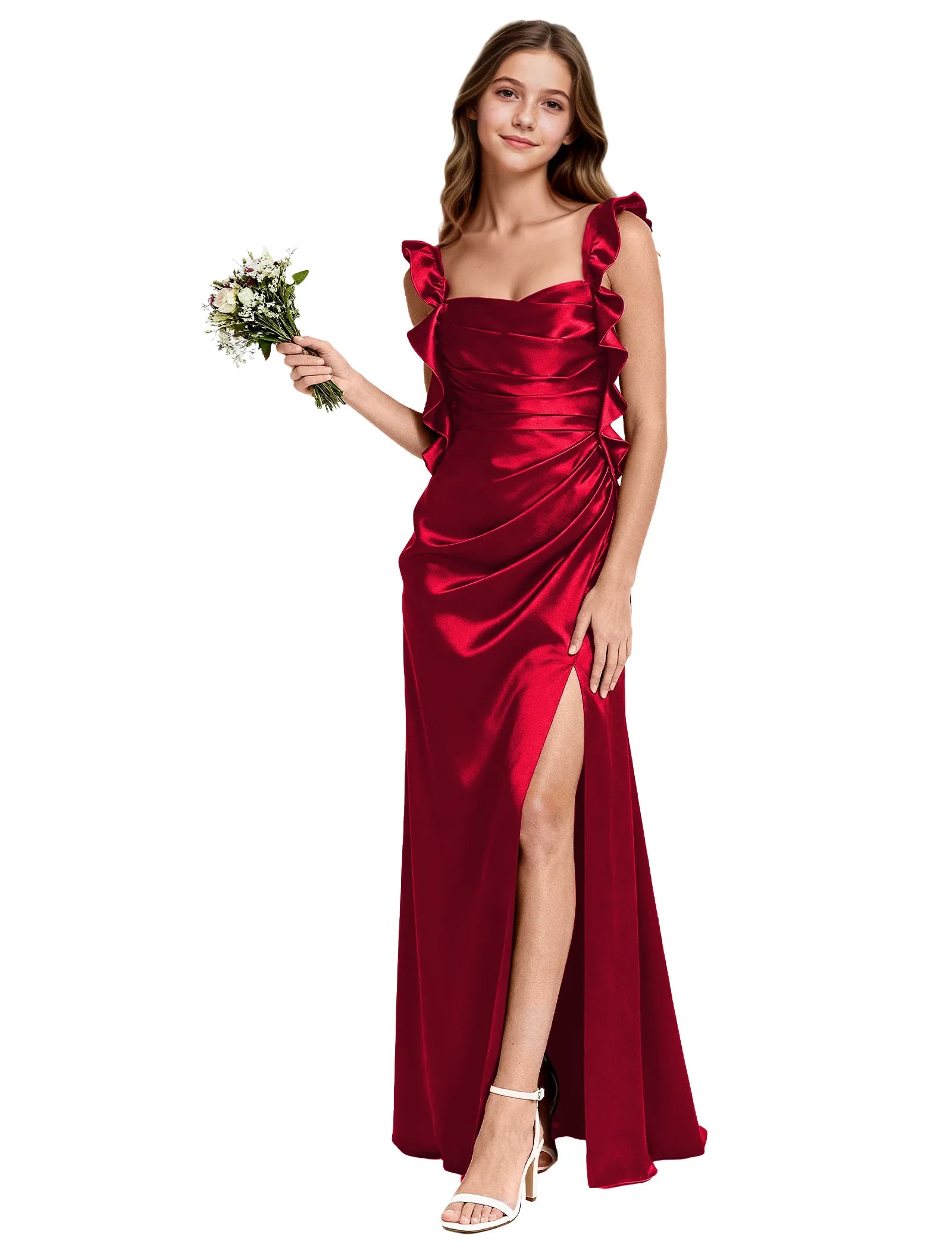 Vestido de princesa sin mangas de encaje